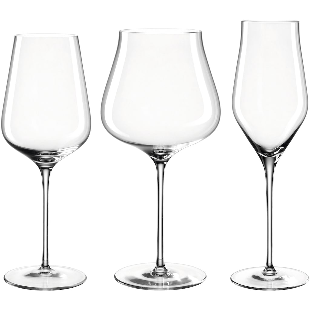 LEONARDO Gläser-Set »BRUNELLI«, (Set, 12 tlg., 4 Champagnergläser-4 Weißweingläser-4 Rotweingläser)