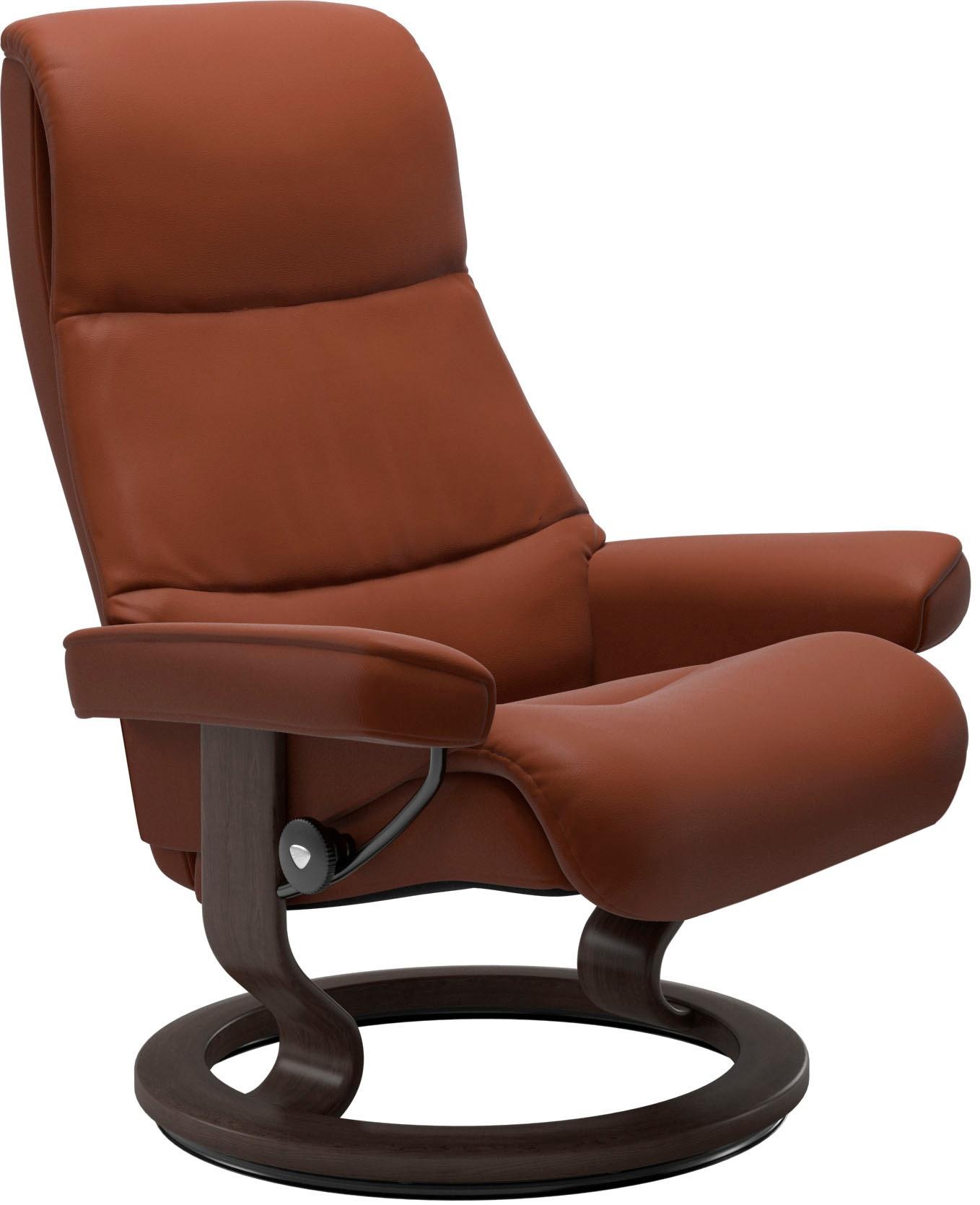 Stressless® Relaxsessel »View«, (Set, Relaxsessel mit Hocker), mit Classic Base, Größe S,Gestell Wenge