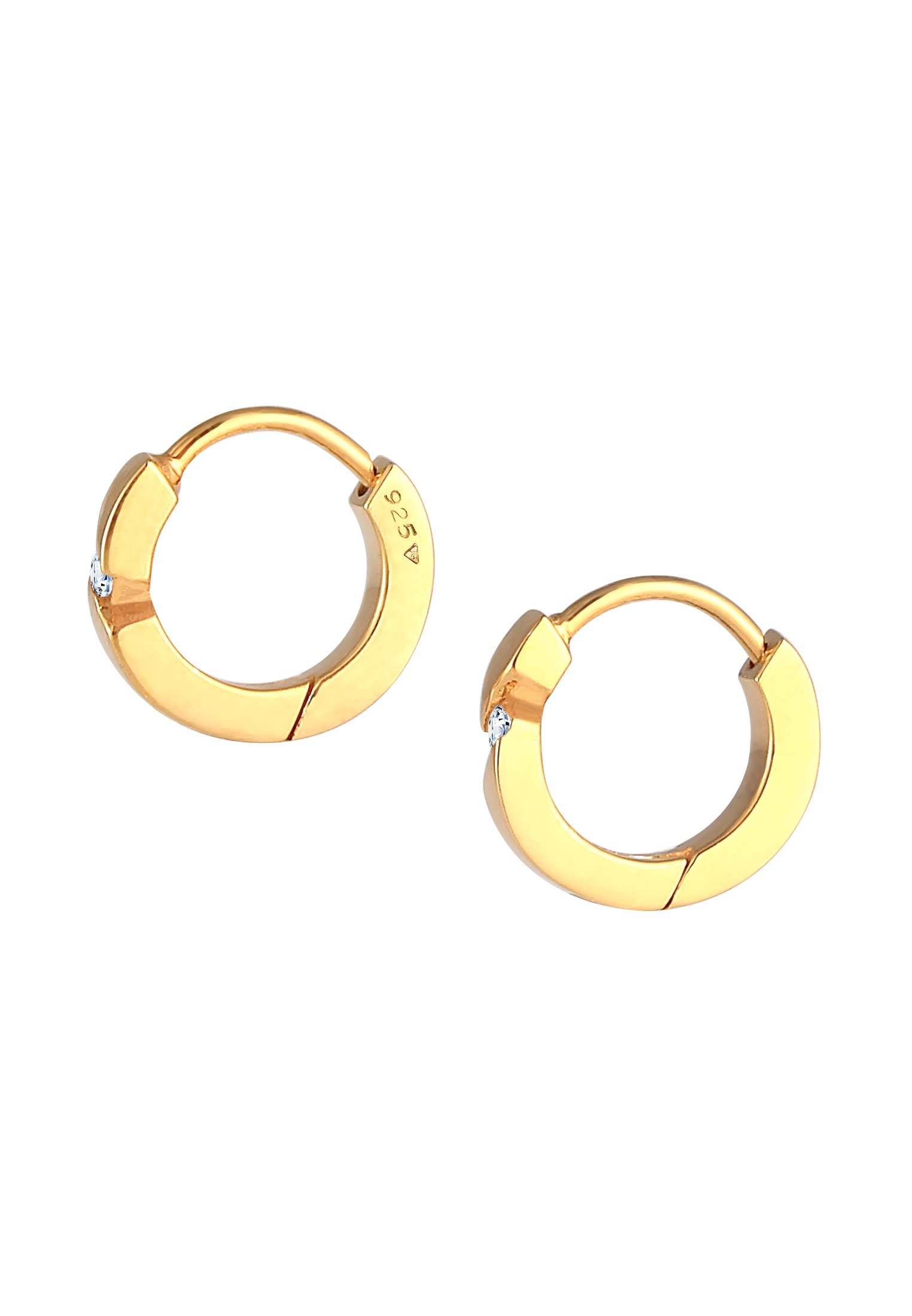 Elli DIAMONDS Paar Creolen »Ohrringe Creolen Diamant (0.03 ct.) 925 Silber«