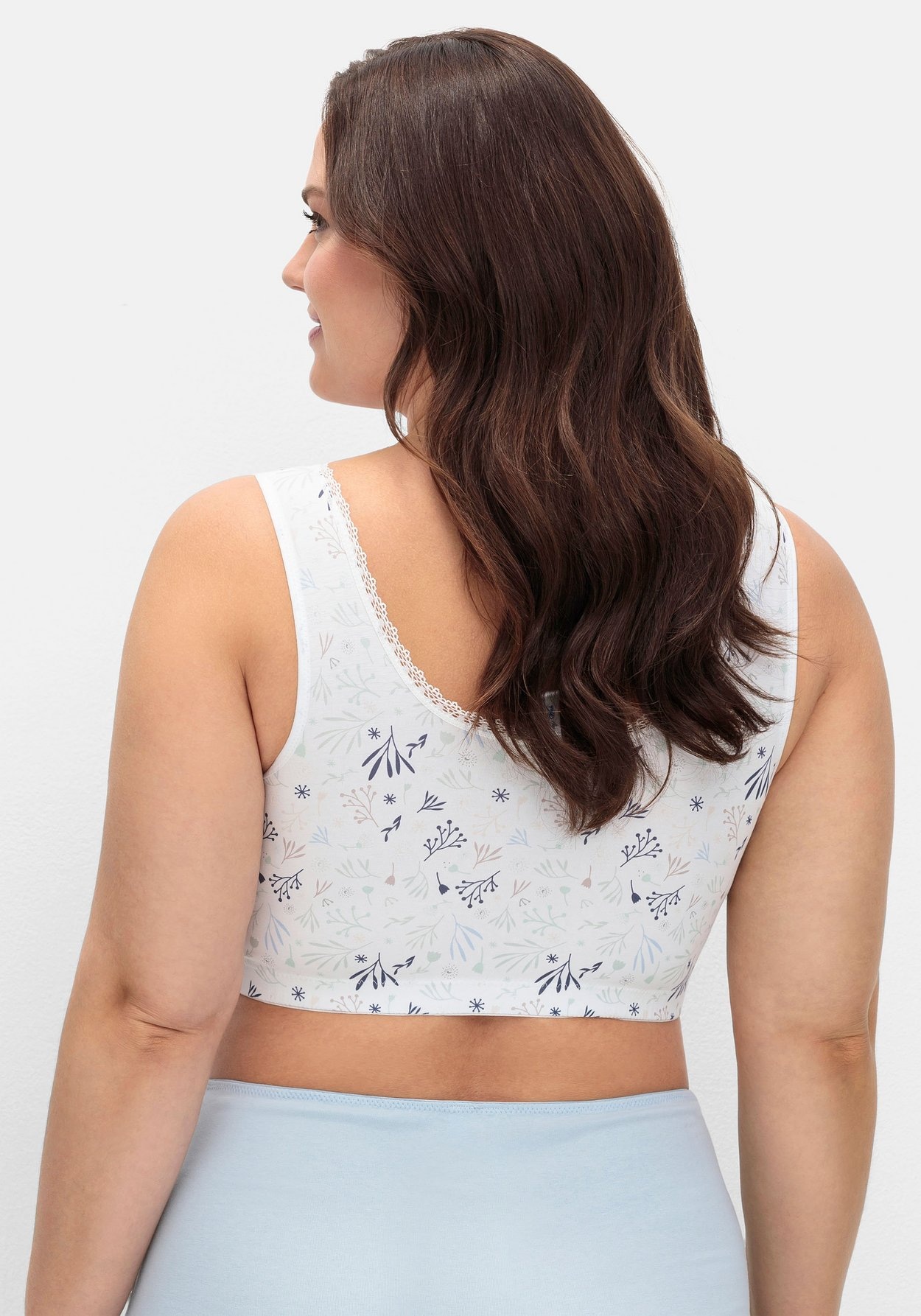 Sheego Bügelloser BH »BH-Bustier in Bustier-Form, mit Blumenmuster«