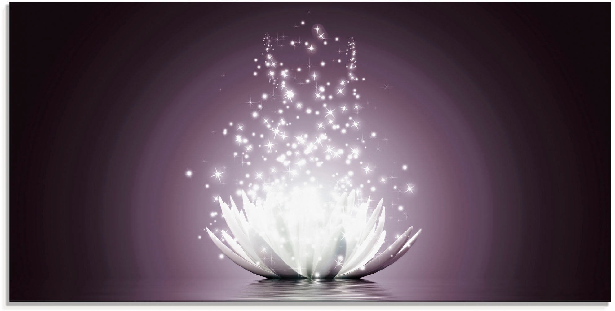 Artland Glasbild »Magie der Lotus-Blume«, Blumen, (1 St.), in verschiedenen Größen