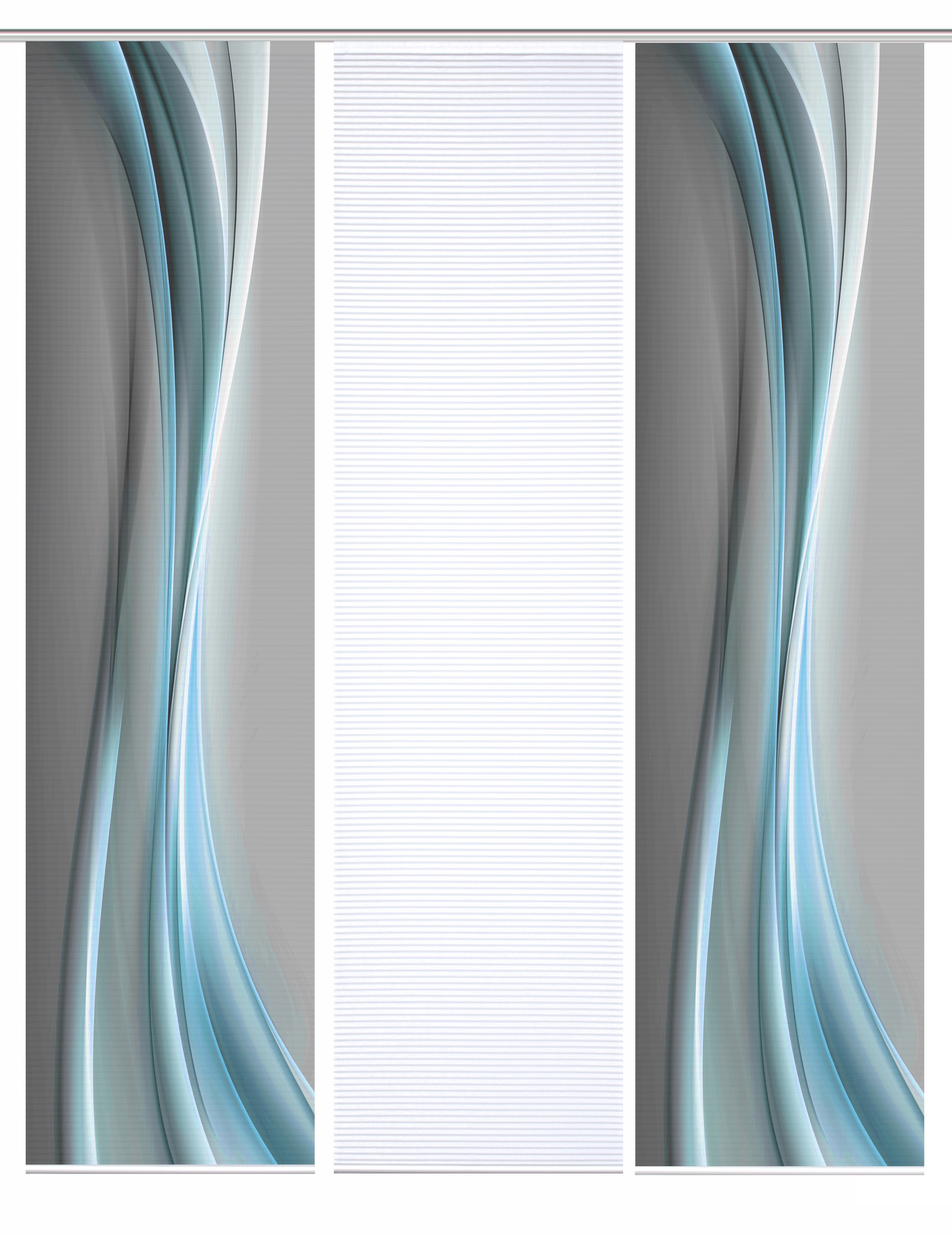 HOME in green Schiebegardine »ELANIA« Paneelwagen 3 Stk. tlg. SET DIGITALDRUCK,BAMBUSOPTIK RECYCELT