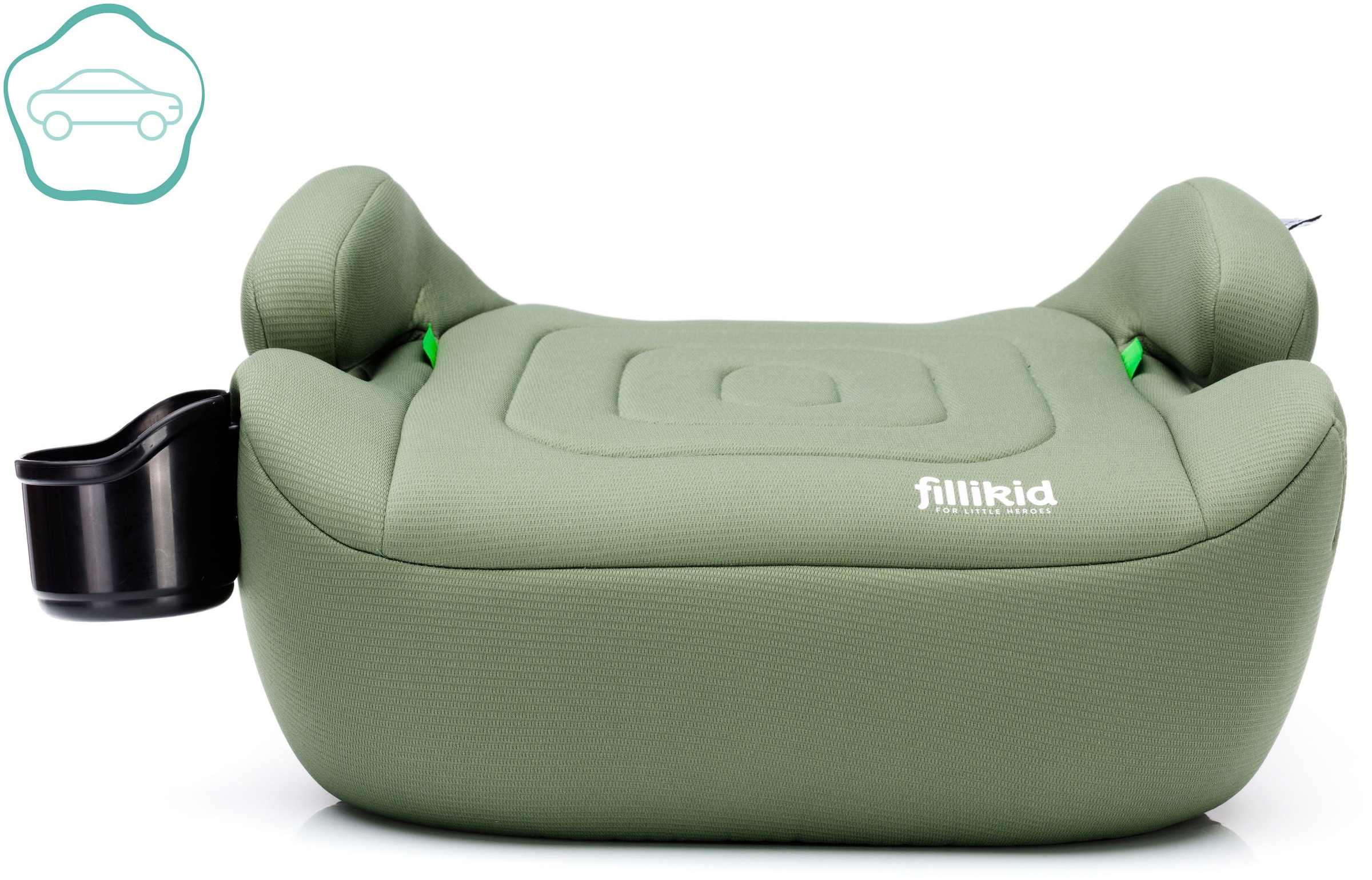 Kindersitzerhöhung erhältlich Fillikid i-size«, bei mit »Flip Deluxe, ♕ verlängerbarer Farben 3 Isofix Auto