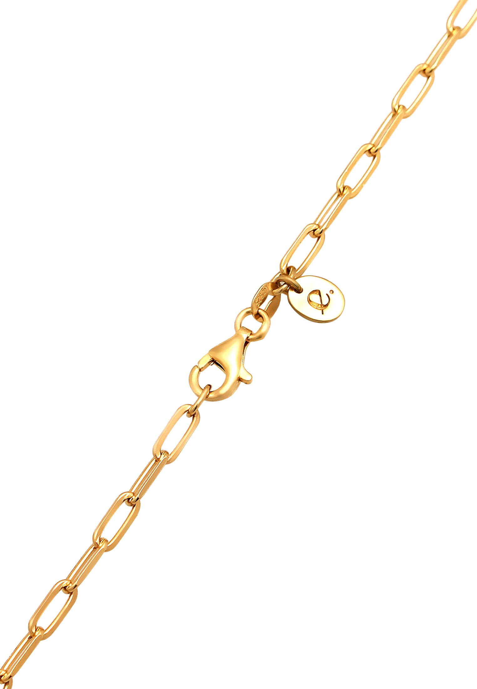 Elli Premium Silberkette »Halskette Lab Grown Saphir Turmaline Rubin Anhänger 925 Sterling Silber vergoldet«