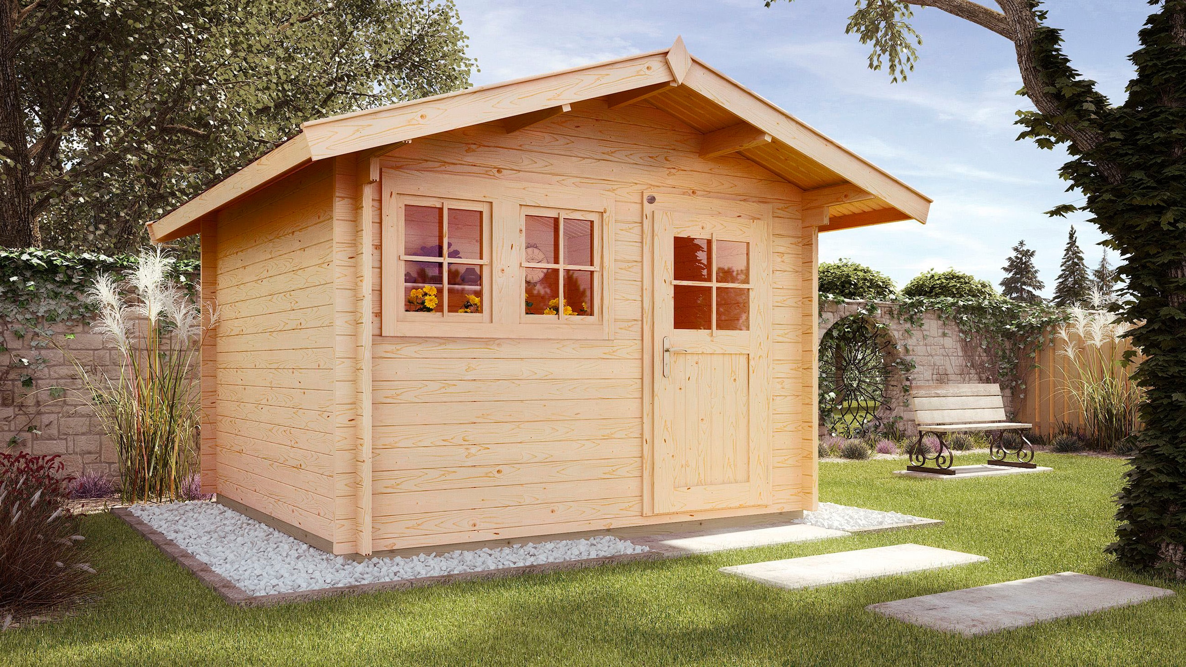 weka Gartenhaus »139 A Gr.1, 45 mm, natur«