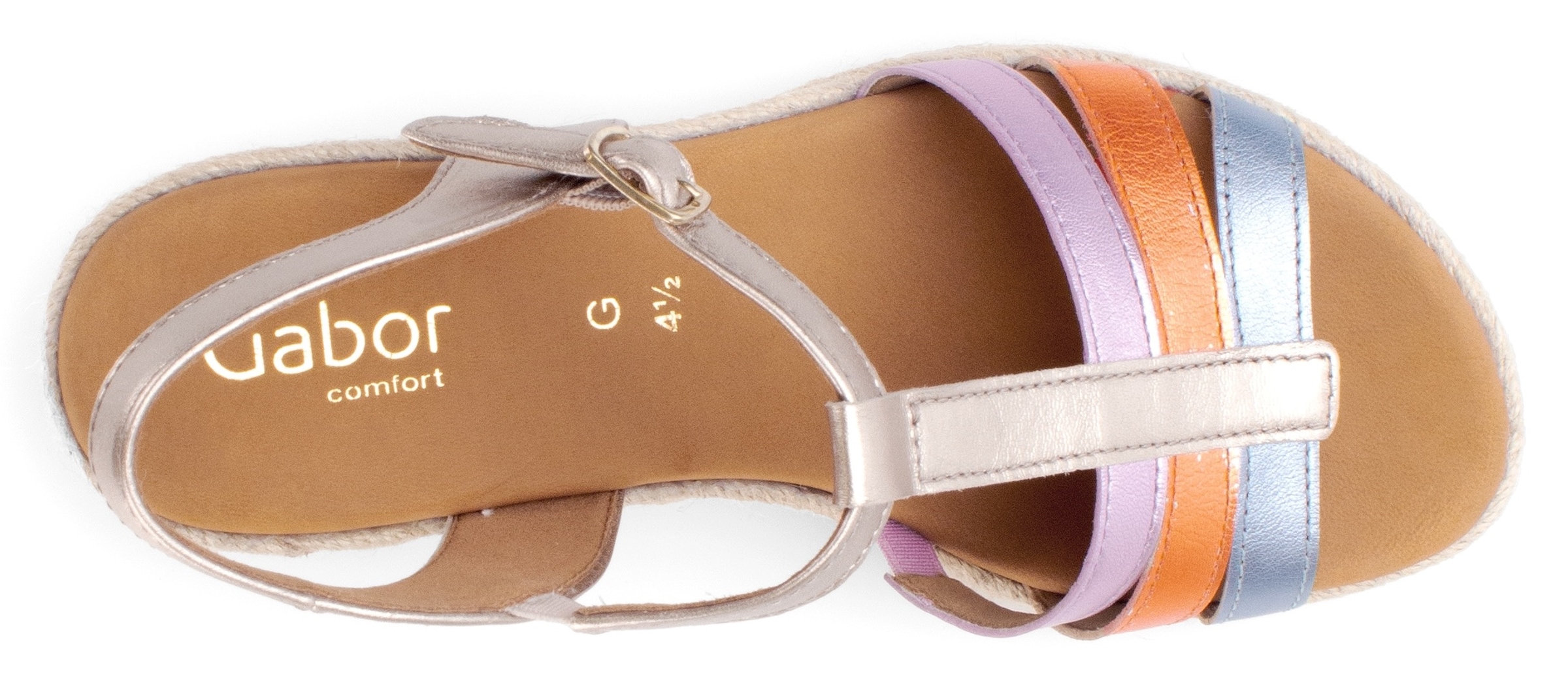 Gabor Keilsandalette »ATHEN«  , Keilabsatz, Sommerschuh, Sandale mit verstellbarer Schnalle, G-Weite