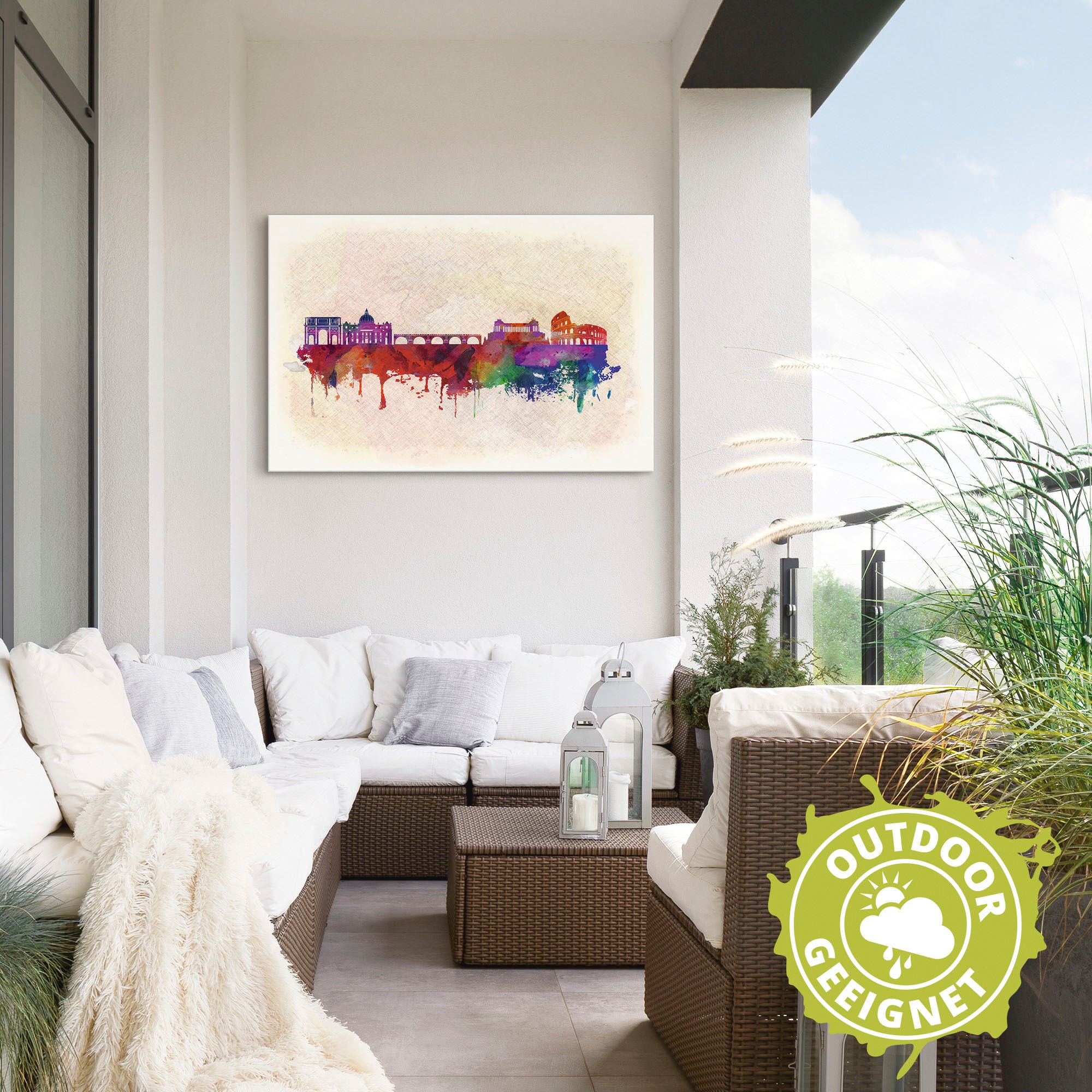 Artland Wandbild »Rom Italien Skyline«, Italien, (1 St.), als Alubild, Leinwandbild, Wandaufkleber oder Poster in versch. Größen