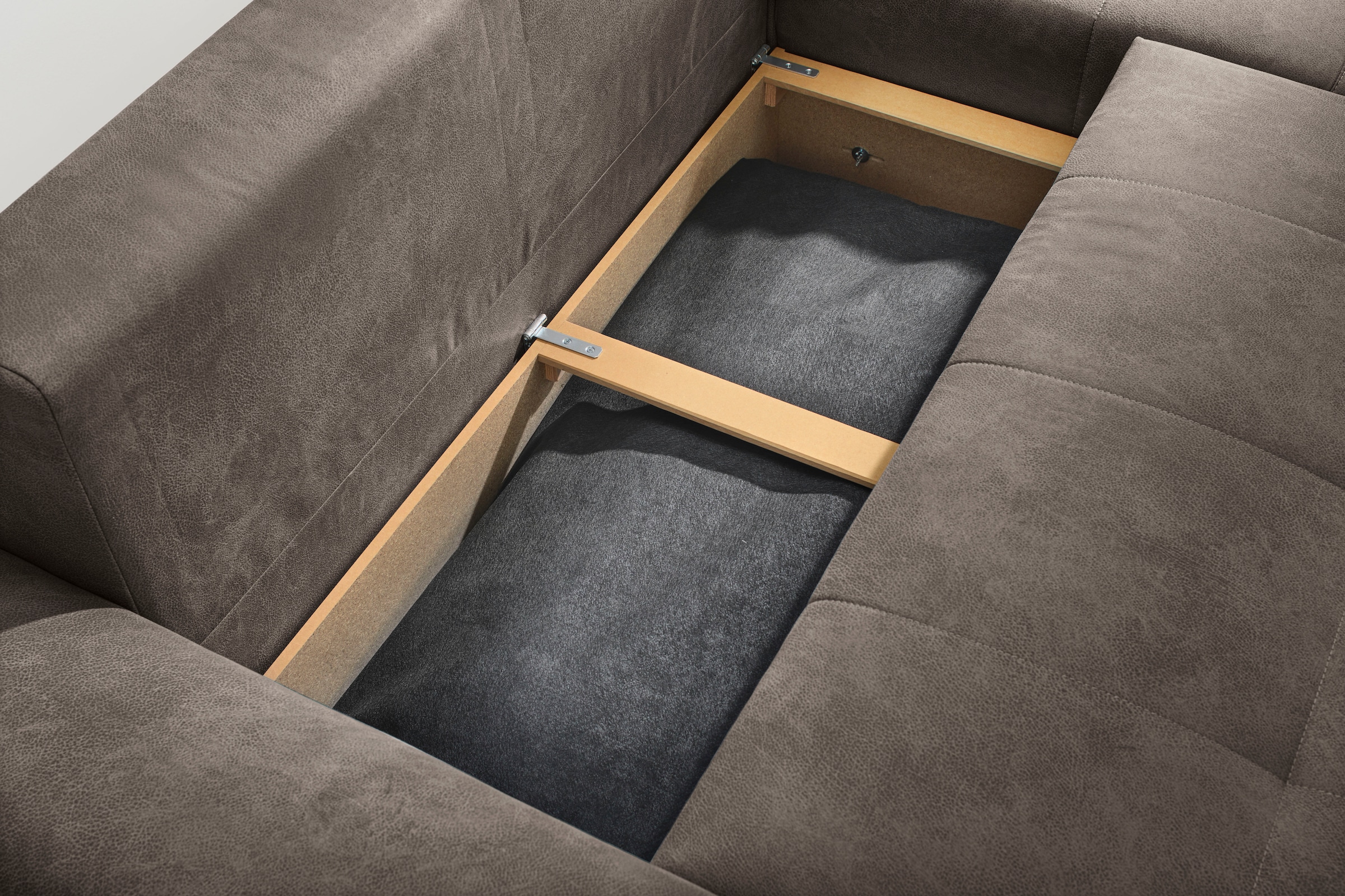 Jockenhöfer Gruppe Ecksofa »Amalfi L-Form, B: 270 cm, Liegefl. 146x224 cm, Dauerschlafsofa« Couch mit Tonnentaschen-Federkern, Topper, Bettkasten & Kissen