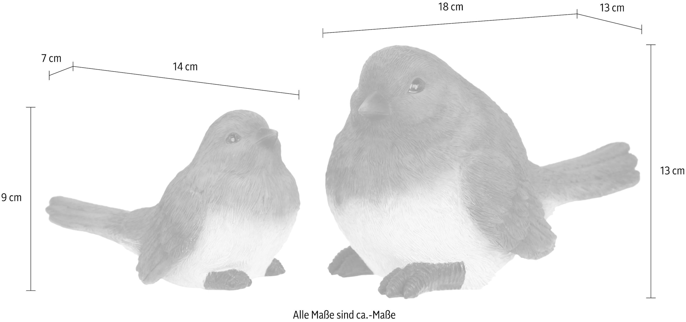 Polyresin-Vögel I.GE.A. Dekofigur, Set) bestellen Rechnung auf (2er