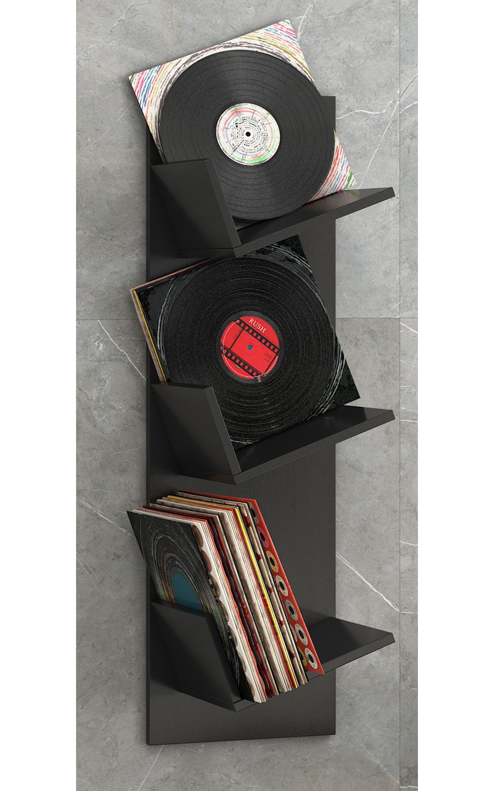 VCM Media-Regal »Holz Bücher Schallplatten LP Hänge Wandregal Sulda«