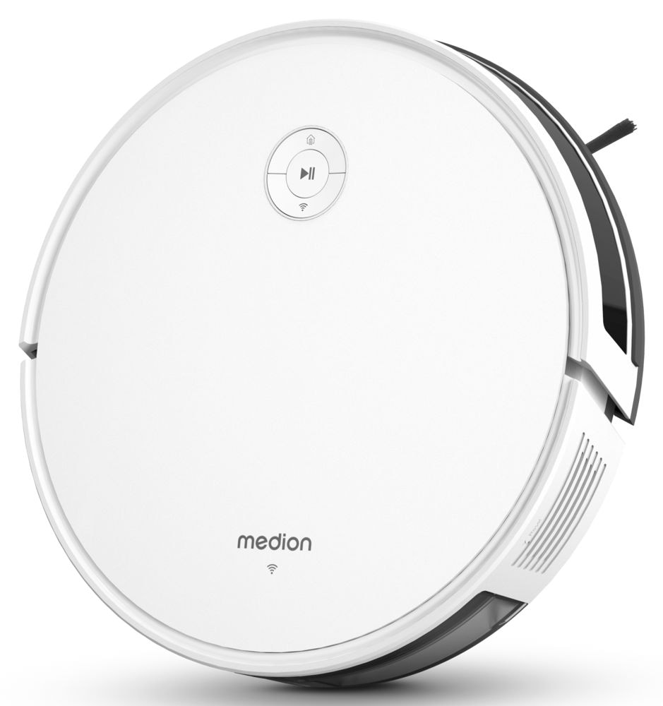 Medion® Saugroboter »S35 (MD 11899), intelligente S-Linien Navigation, 4 kPa Saugleistung«, App-Steuerung, Teppicherkennung, 120 min Laufzeit, Ladestation