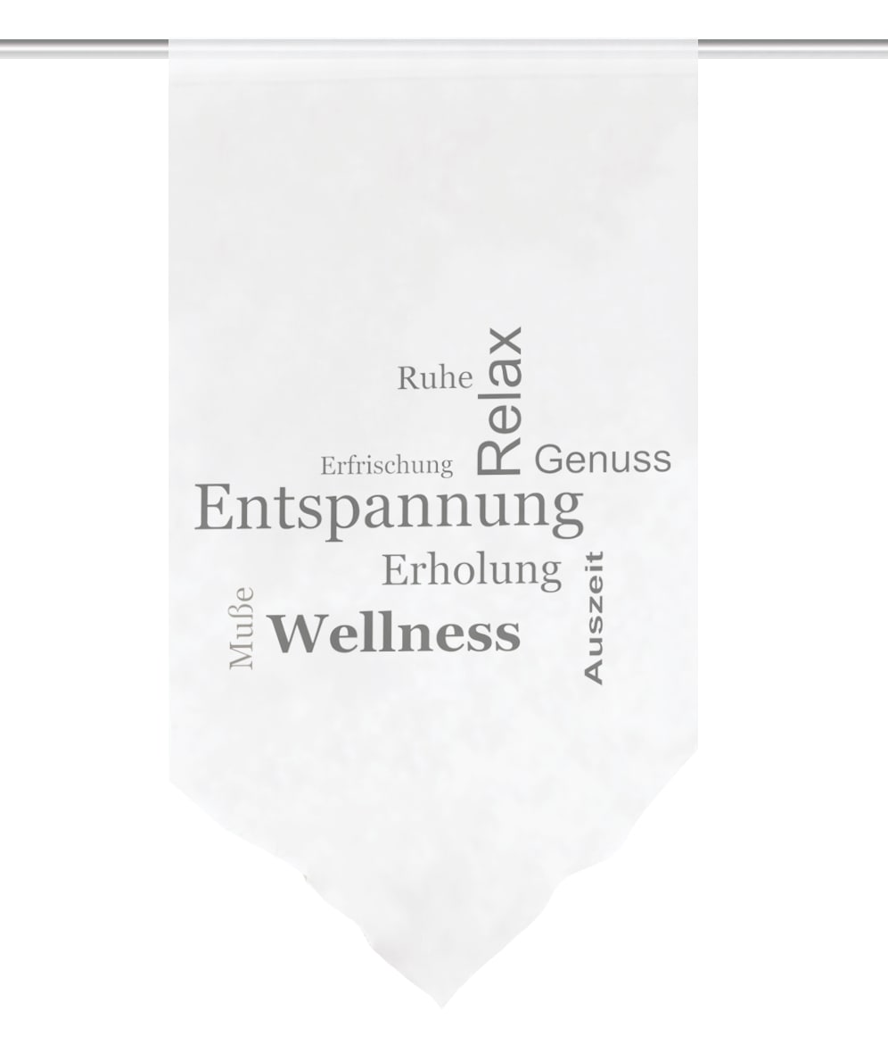 HOME WOHNIDEEN Scheibengardine »AUSZEIT« Stangendurchzug 1 Stk. tlg. DIGITALBEDRUCKT, VOILE, SCHAUBE