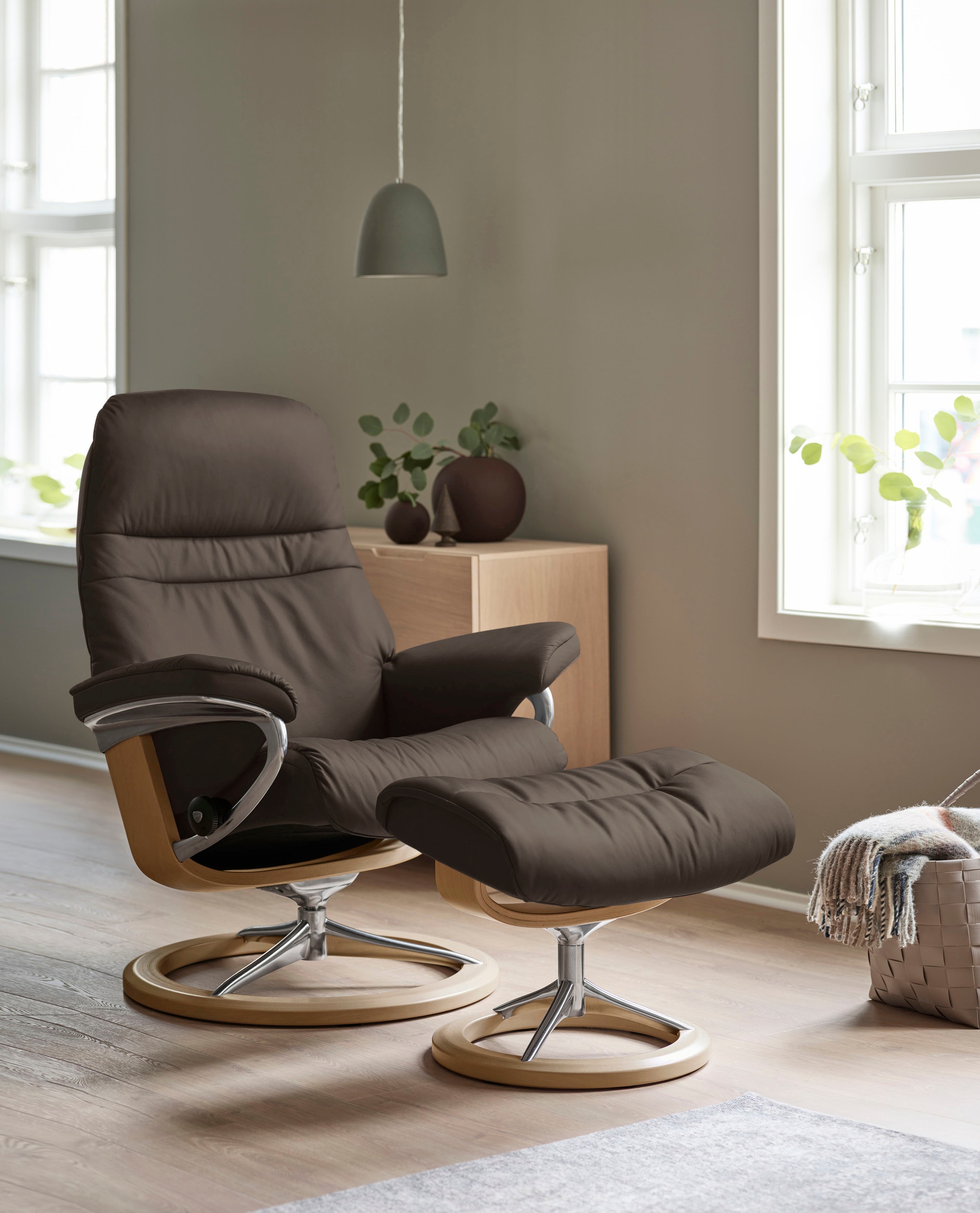 Stressless® Relaxsessel »Sunrise«, mit Signature Base, Größe M, Gestell Eiche