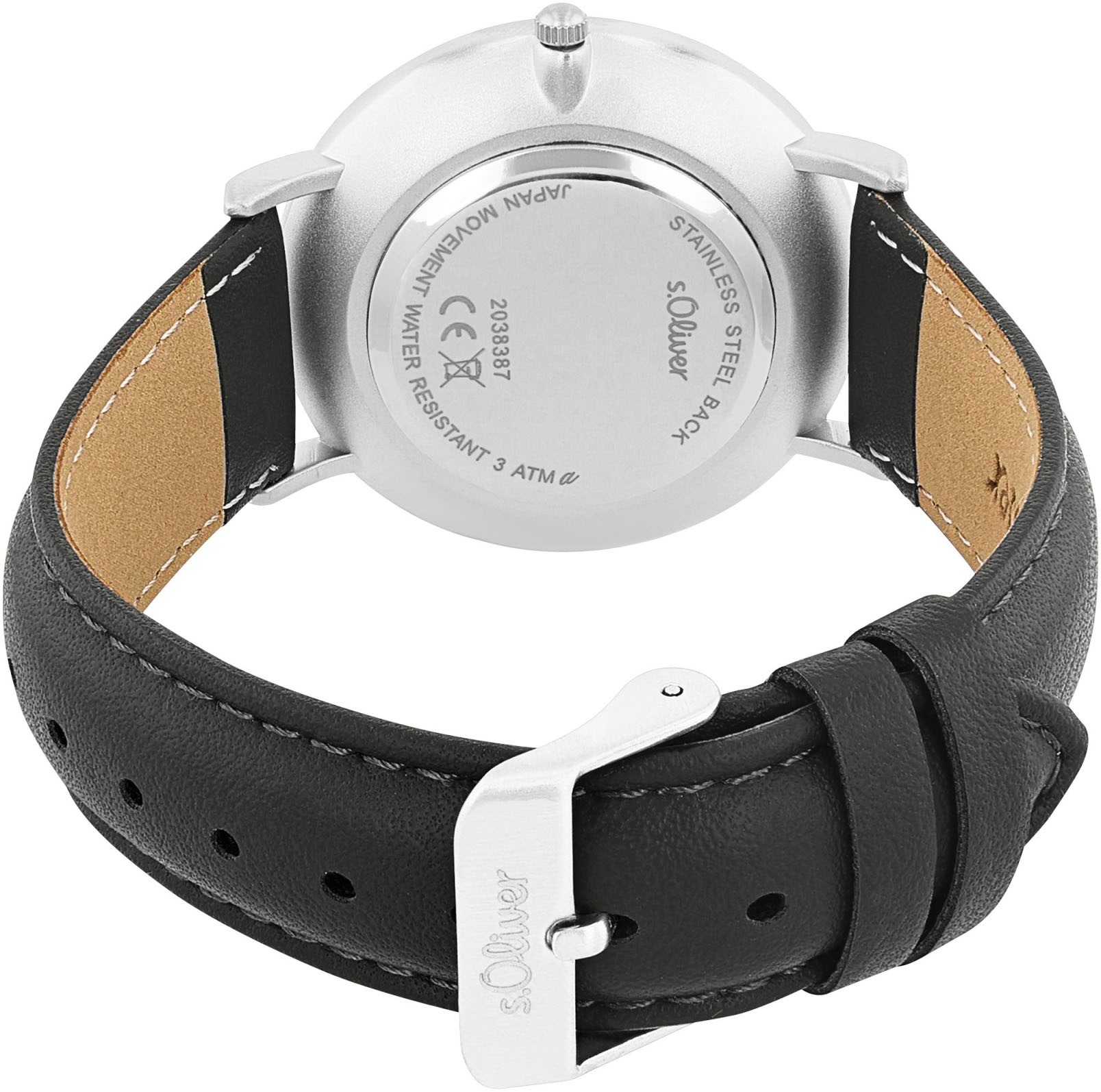 s.Oliver Quarzuhr Armbanduhr, Herrenuhr, Mineralglas, analog