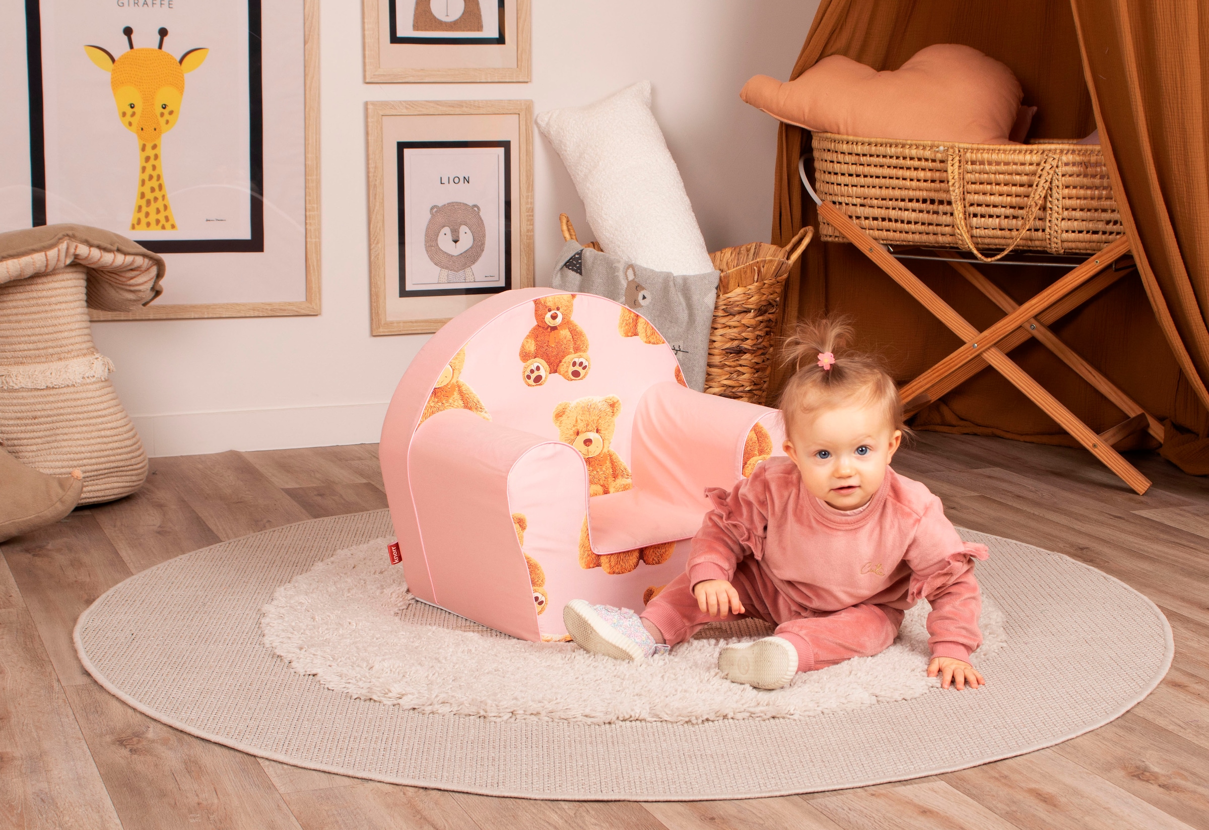 Knorrtoys® Sessel »Teddy pink«, für Kinder; Made in Europe