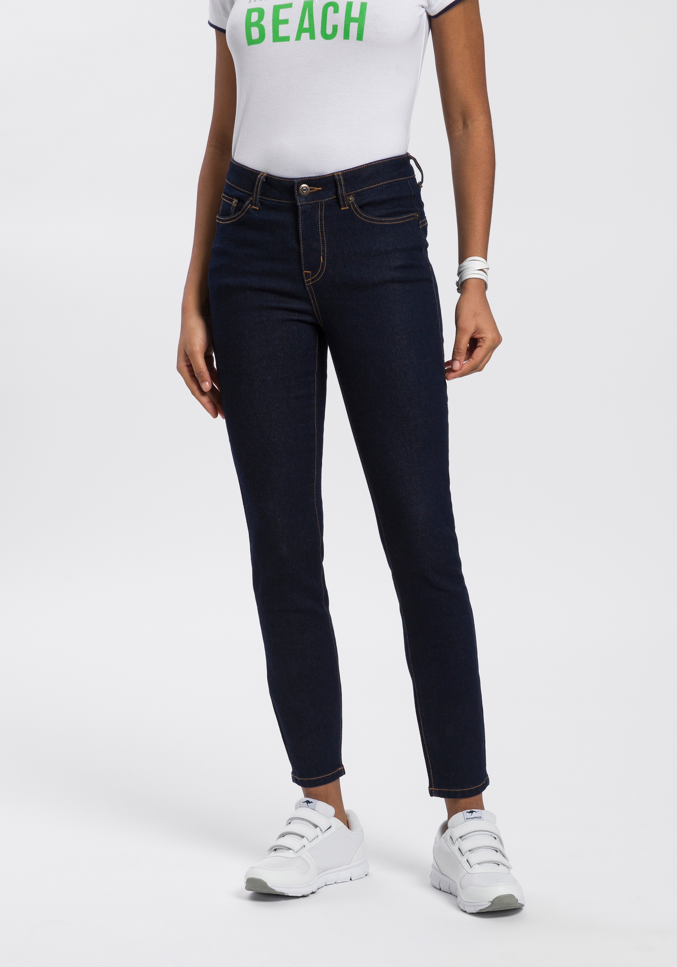 KangaROOS Slim-fit-Jeans »CROPPED HIGH WAIST SLIM FIT«, NEUE KOLLEKTION bei  ♕
