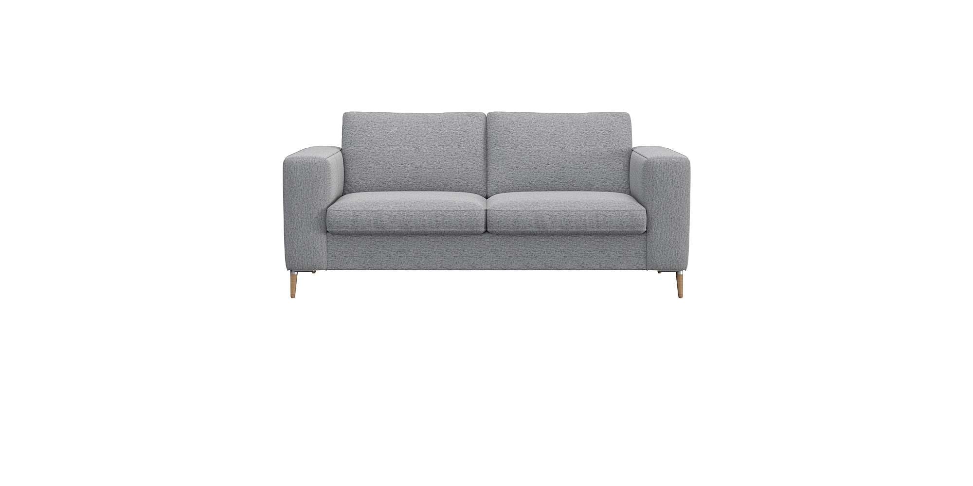 FLEXLUX 2-Sitzer »Fiore Designsofa, bequem und komfortabel durch hochwertigen Sitzaufbau« breite Armlehnen, Kaltschaum, Füße Alu+ Eiche
