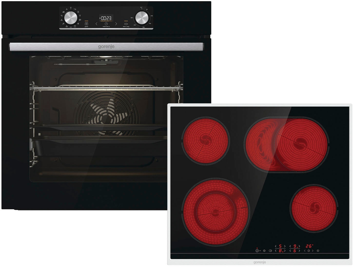 Backofen-Set »Steam Set«, BOSX6737E06BG, mit 1-fach-Teleskopauszug