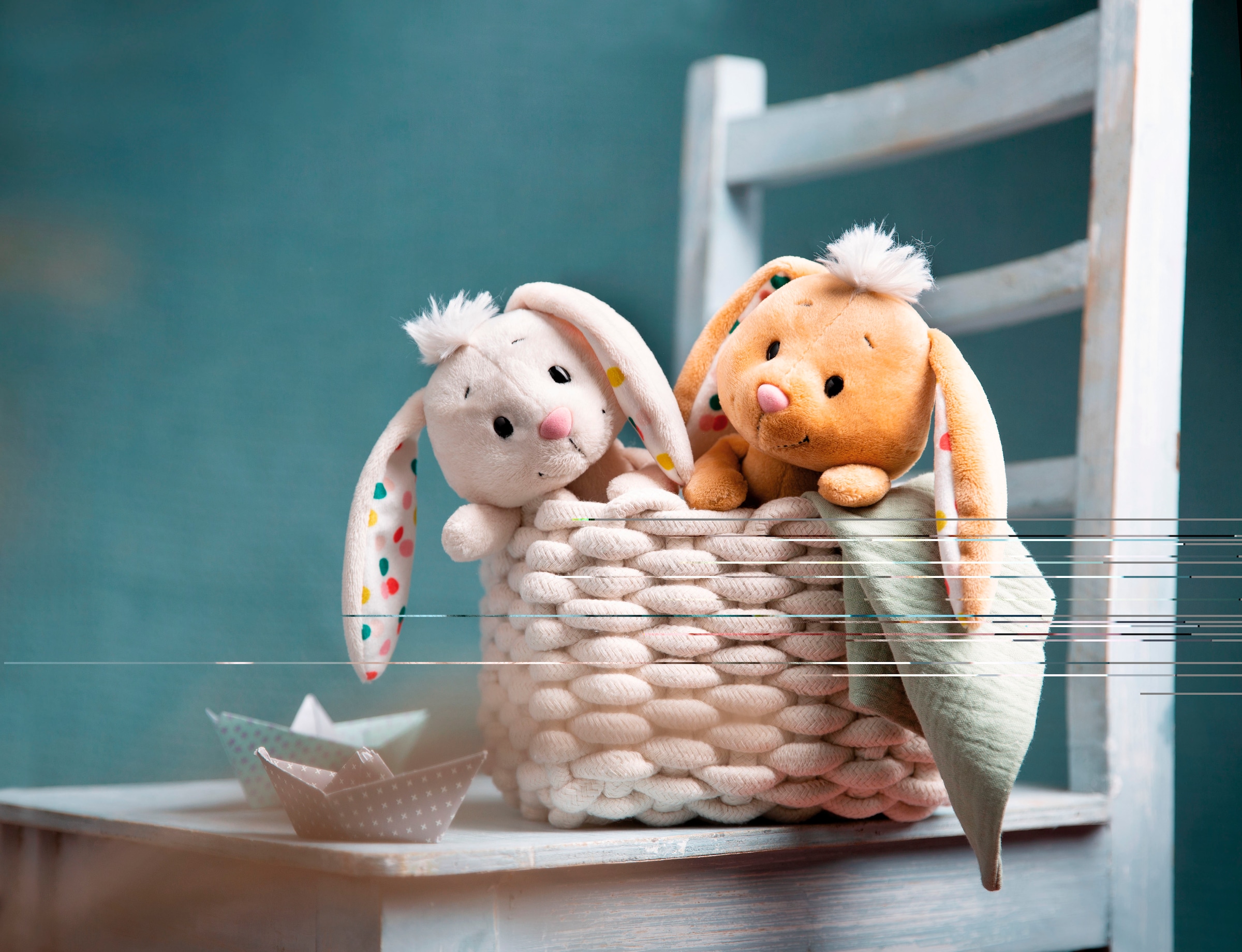 Nici Kuscheltier »Spring Rabbits, Hase creme, 20 cm«, schlenkernd, enthält recyceltes Material (Global Recycled Standard)