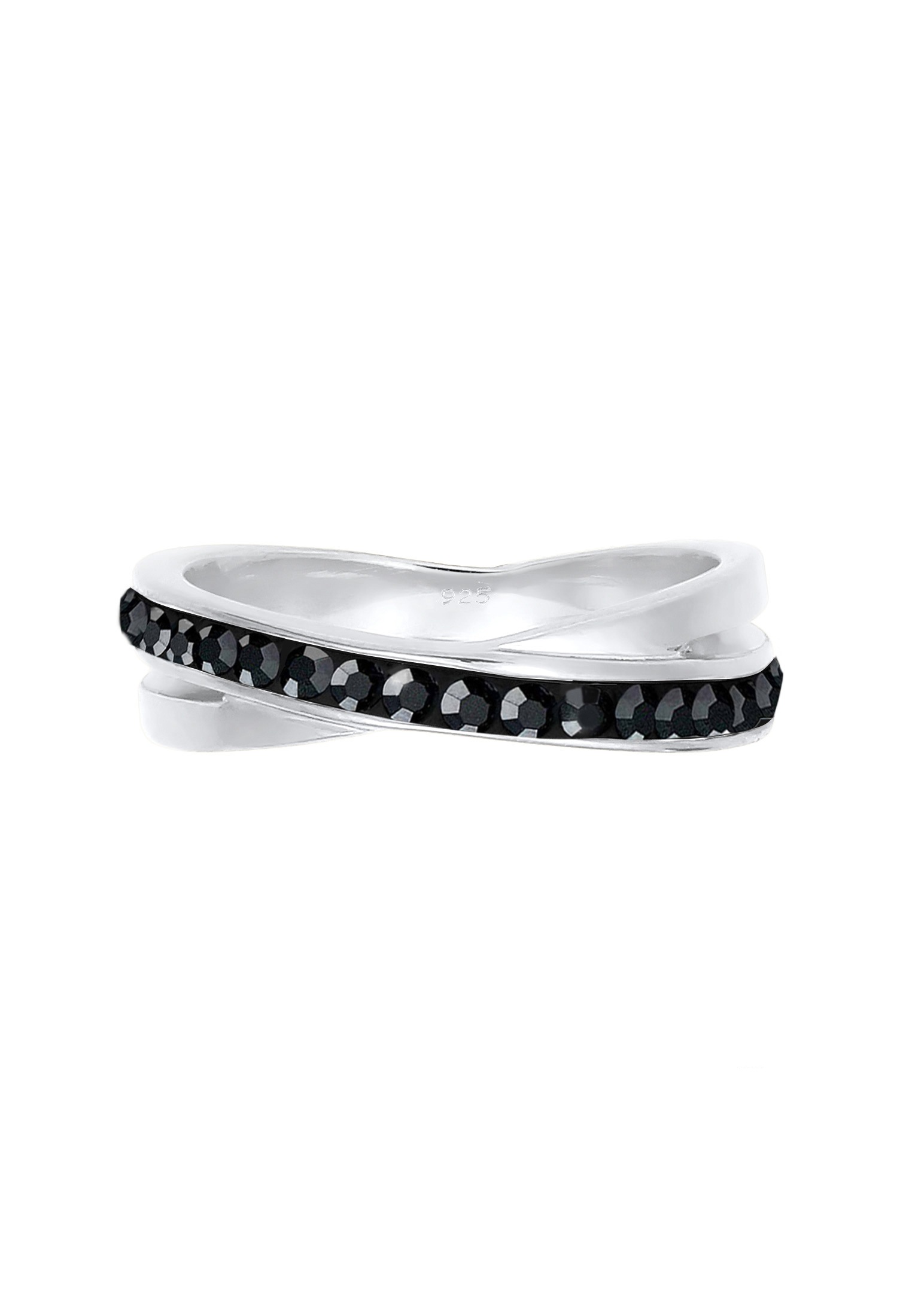 Elli Silberring »Ring Wickelring Zart Kristalle 925 Silber«