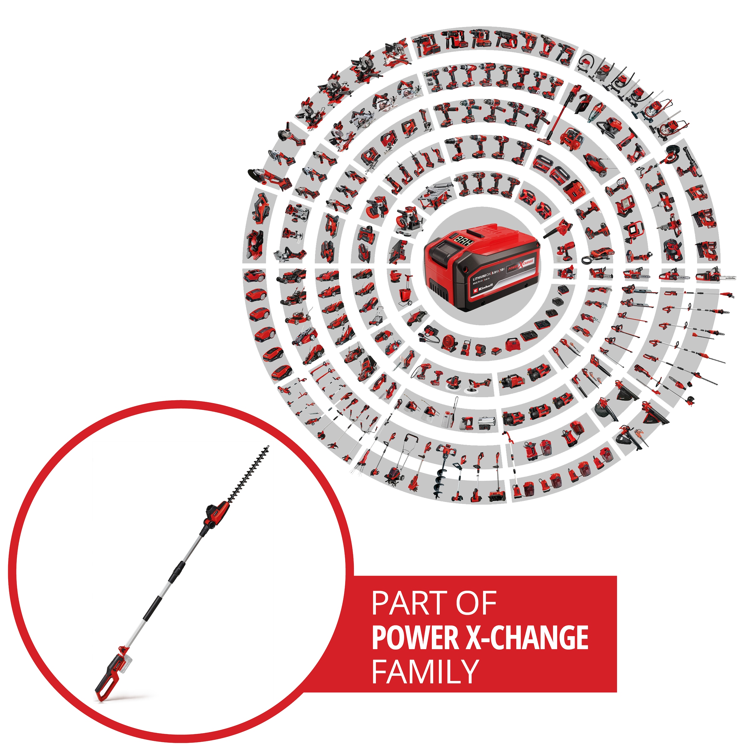 Einhell Teleskop-Heckenschere »GC-HH 18/45 Li T-Solo« ()  45 cm Schwertlänge