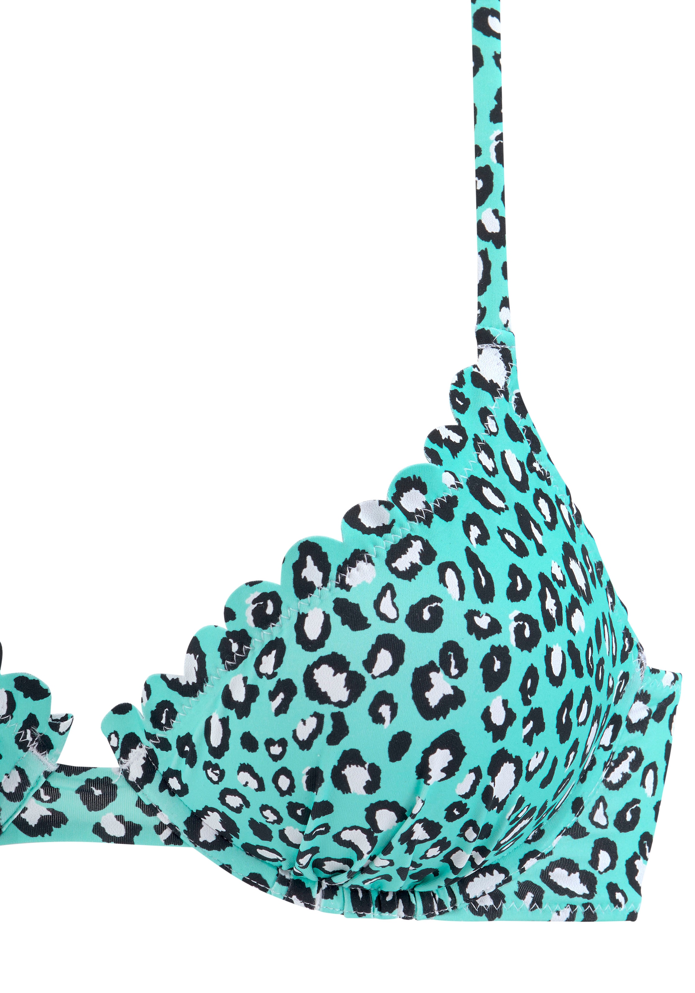 LASCANA Bügel-Bikini-Top »Mae«, farbenfroher Animalprint, verstellbare Träger, wattierte Cups