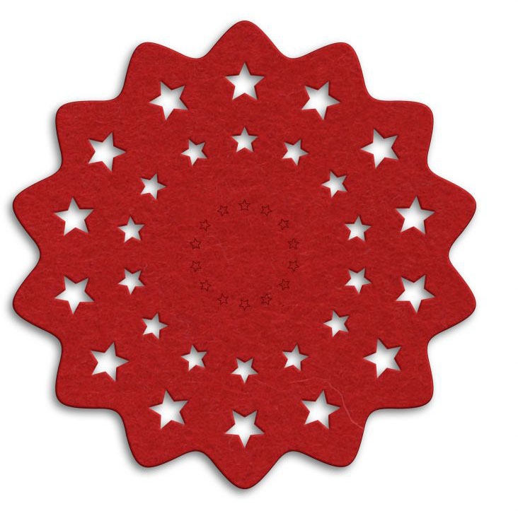Wall-Art Tischdecke »Rote Weihnachtsbaumdecke Sterne«, (1 St.)