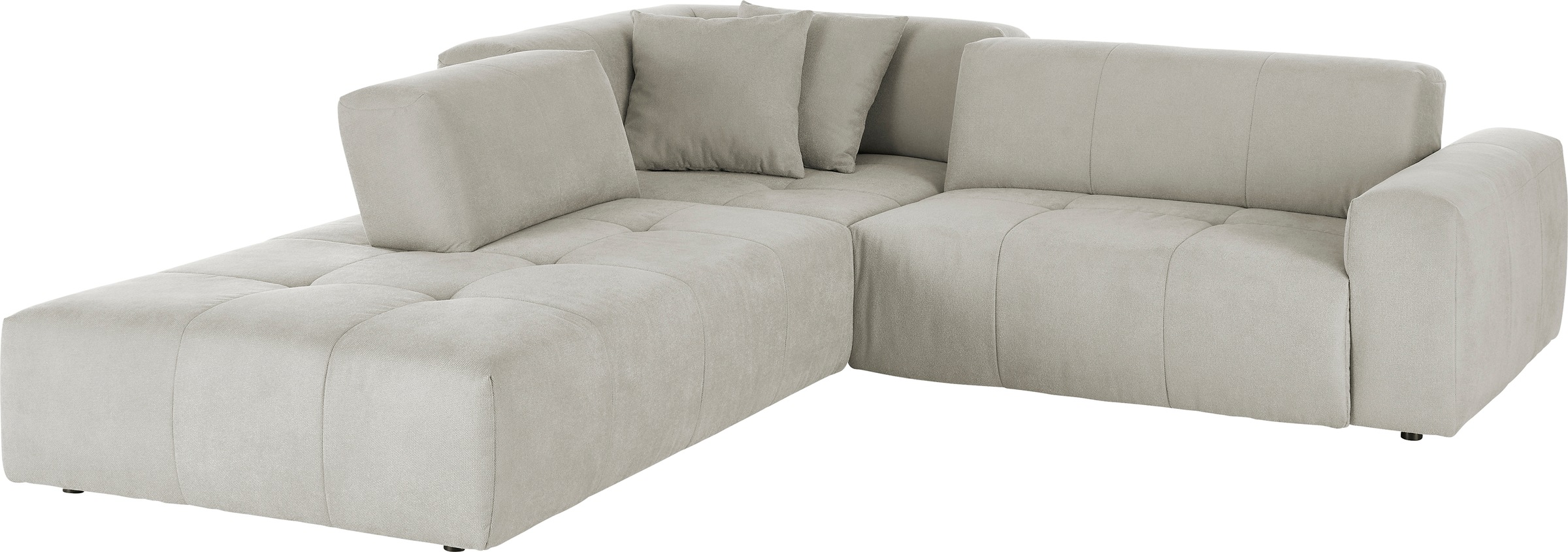 3C Candy Ecksofa »Yoshy Komfortsofa, bequem und modern, hochwertige Verarbeitungsdetails«, Zwei verschiedene Sitztiefen durch verstellbare Rückenlehne, L-Form