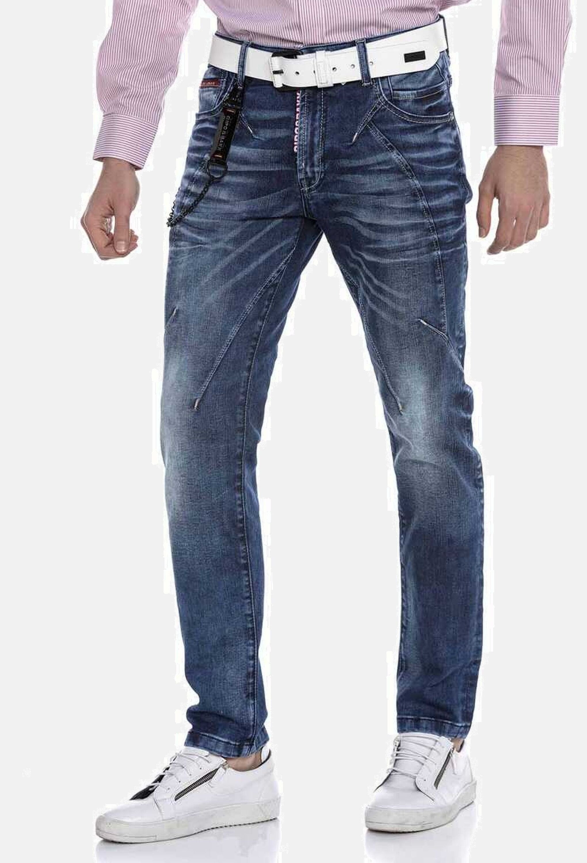 Cipo & Baxx 5-Pocket-Jeans »Cipo & Baxx Jeans« mit modischen Ziernähten, CD676