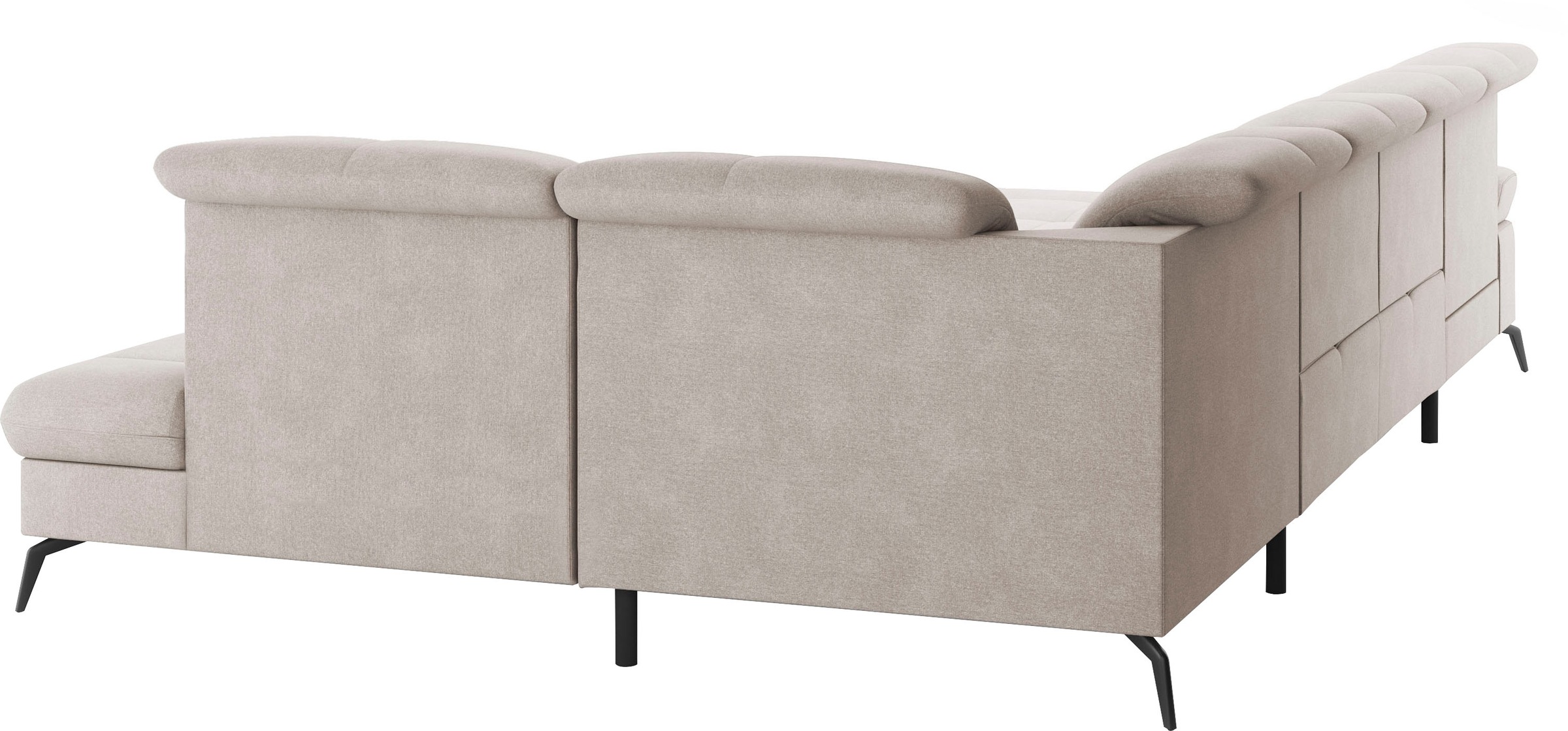 sit&more Wohnlandschaft »Amica, U-Form, inkl. Sitztiefenverstellung und Armteilverstellung«, wahlweise mit Kopfteilverstellung, Bettfunktion und Bettkasten