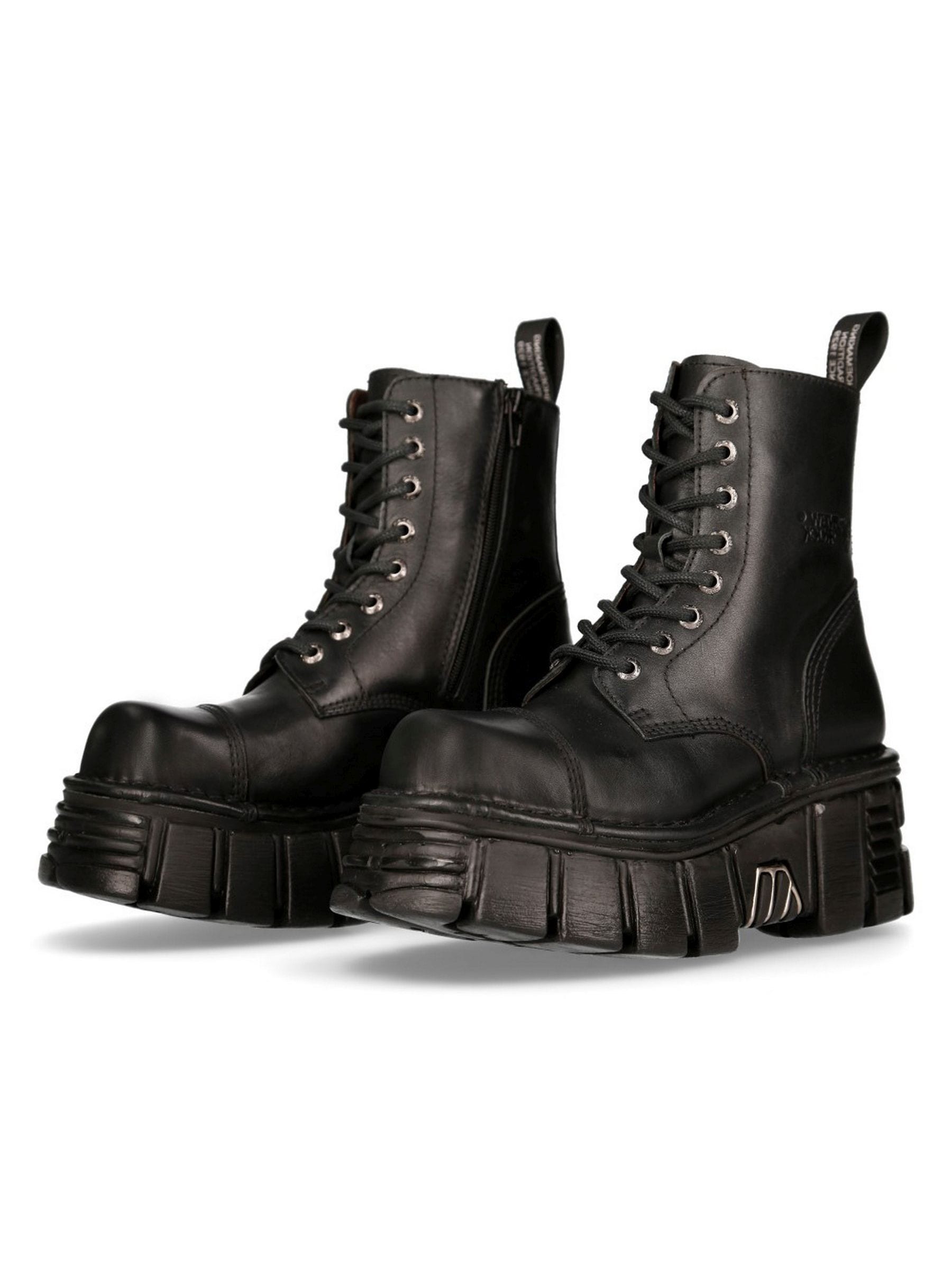 NEW ROCK Plateaustiefelette »Plateau Ankle Boots M-NEWMILI083-S39«  Handgefertigt, Made in Spain