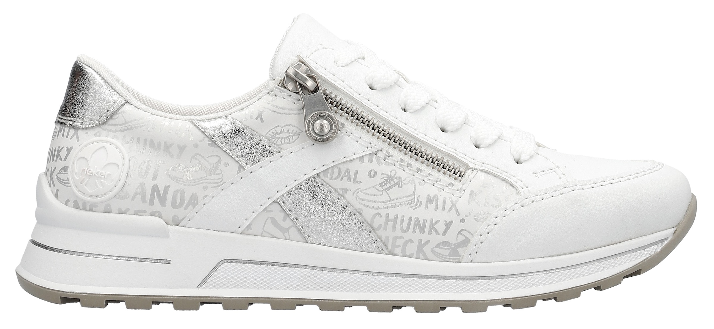 Rieker Sneaker, herausnehmbarer Soft-Einlage, Freizeitschuh, Halbschuh, Schnürschuh