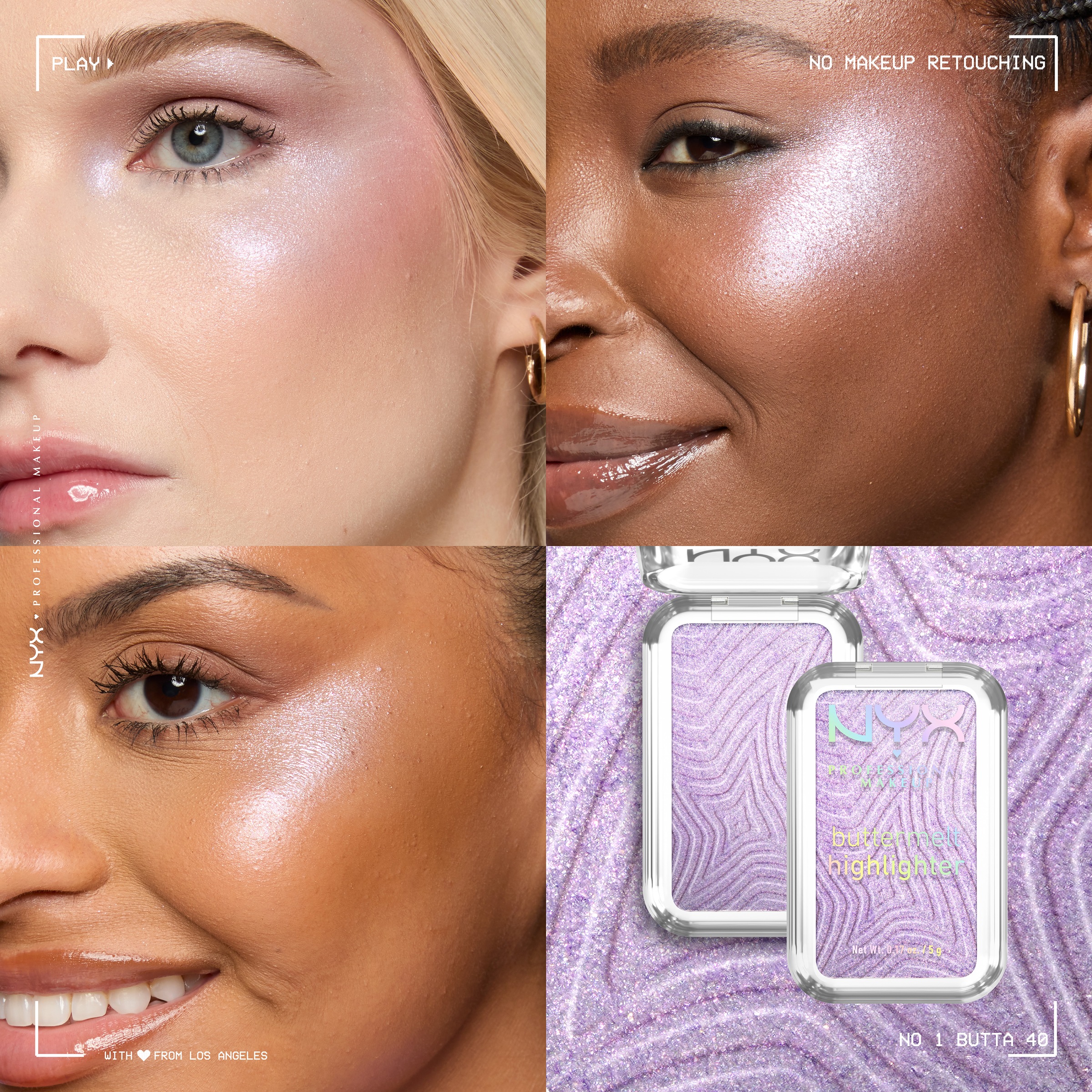 NYX PROFESSIONAL MAKEUP Highlighter »BUTTERMELT HIGHLIGHTER« zaubert einen multidimensionalen Glow in das Gesicht
