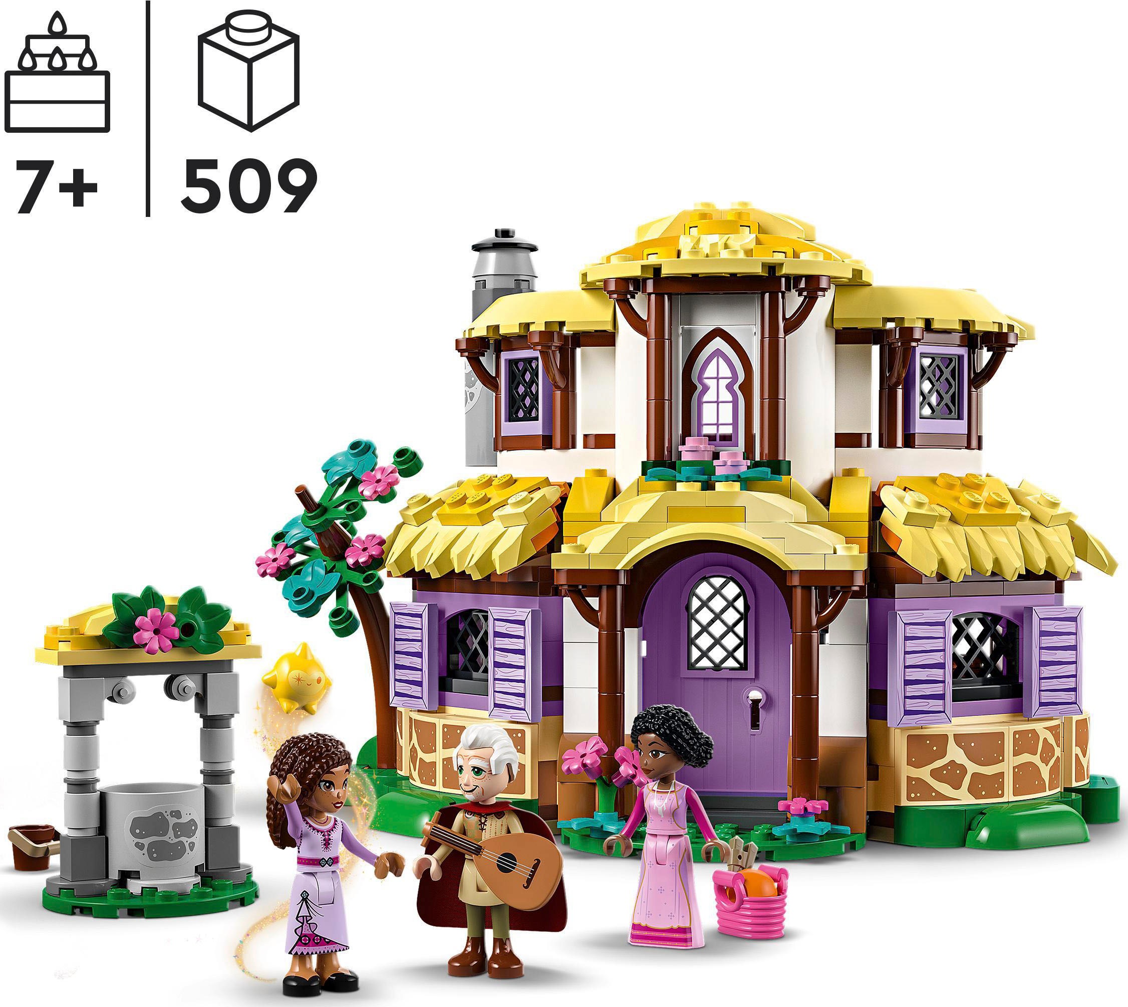 LEGO® Konstruktionsspielsteine »Ashas Häuschen (43231), LEGO® Disney«, (509 St.), Made in Europe