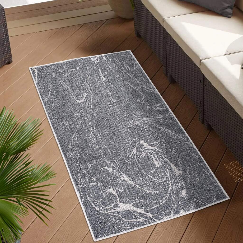 Carpet City Outdoorteppich »DUO RUG 5733«, rechteckig, 5 mm Höhe, Wendeteppich Wetterfest In- & Outdoor, Balkon, Terrasse, Wohnzimmer