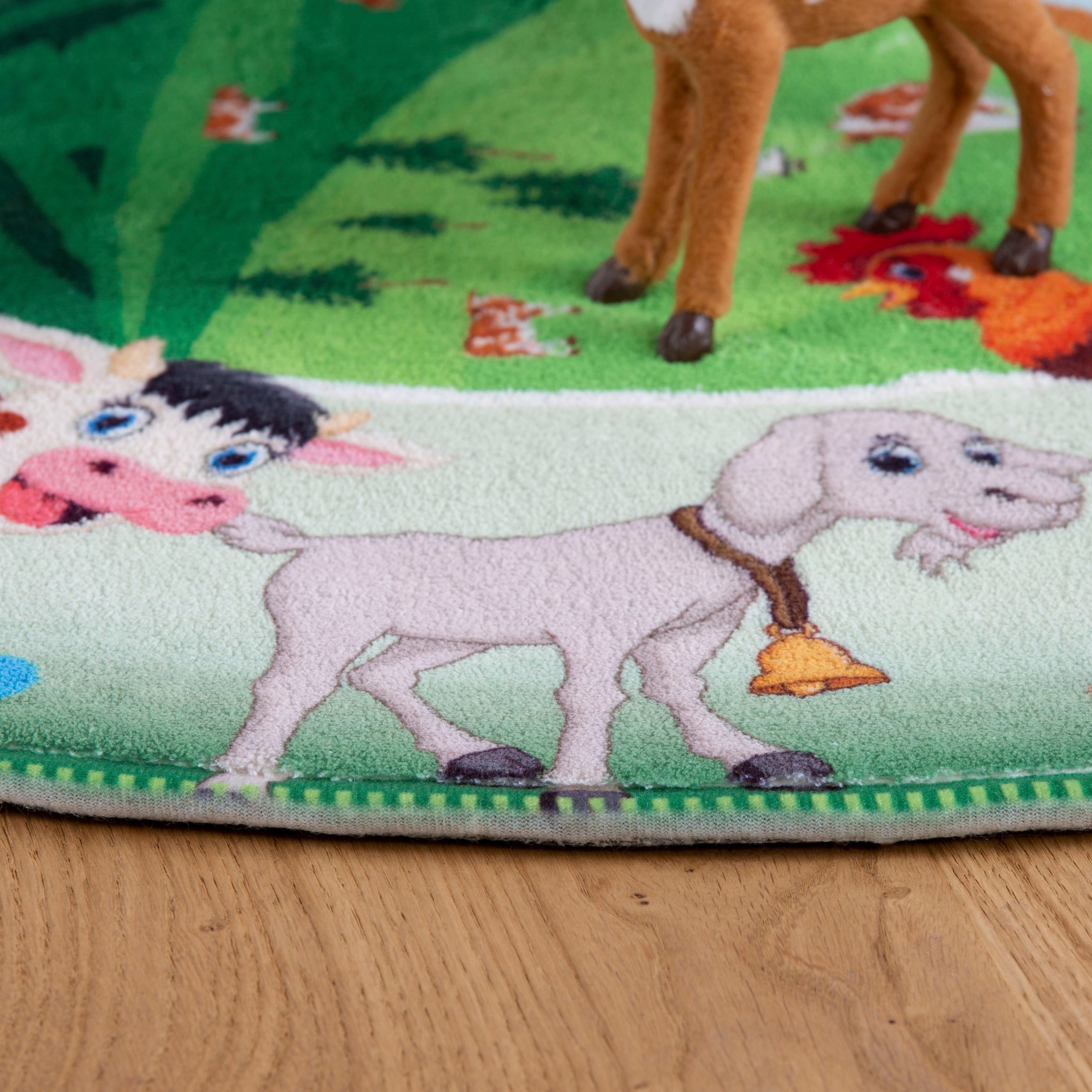 Obsession Kinderteppich »My Juno 476«, rund, 10 mm Höhe, Spielteppich, Motiv Tiere, Kinderzimmer