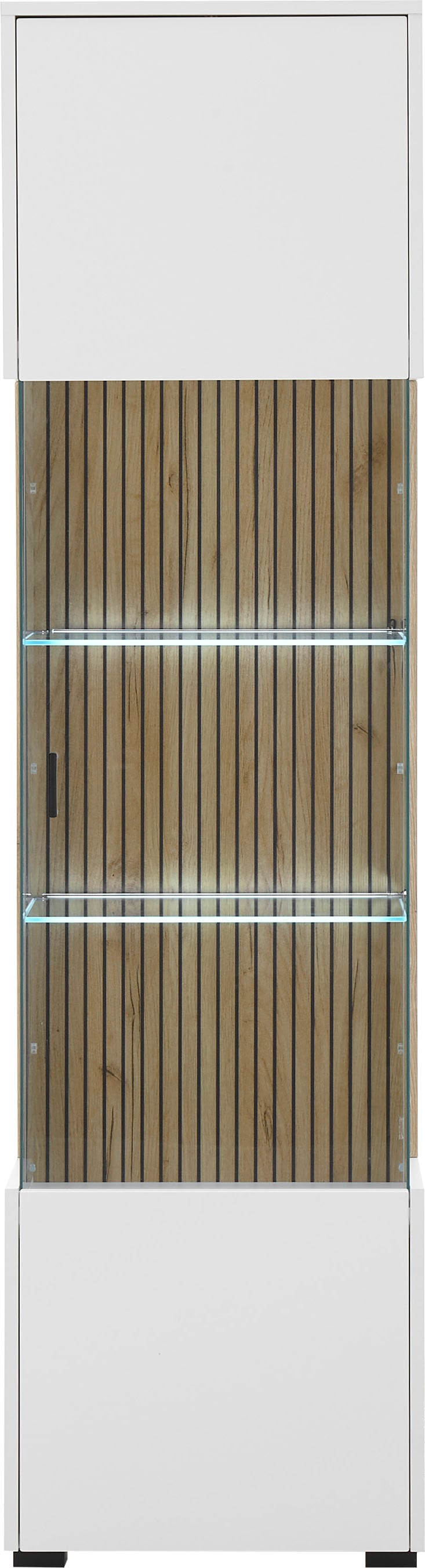 INOSIGN Vitrine »Hudson« in moderner Trendfarbe, Griffe aus Metall (Schwarz), Höhe 180 cm