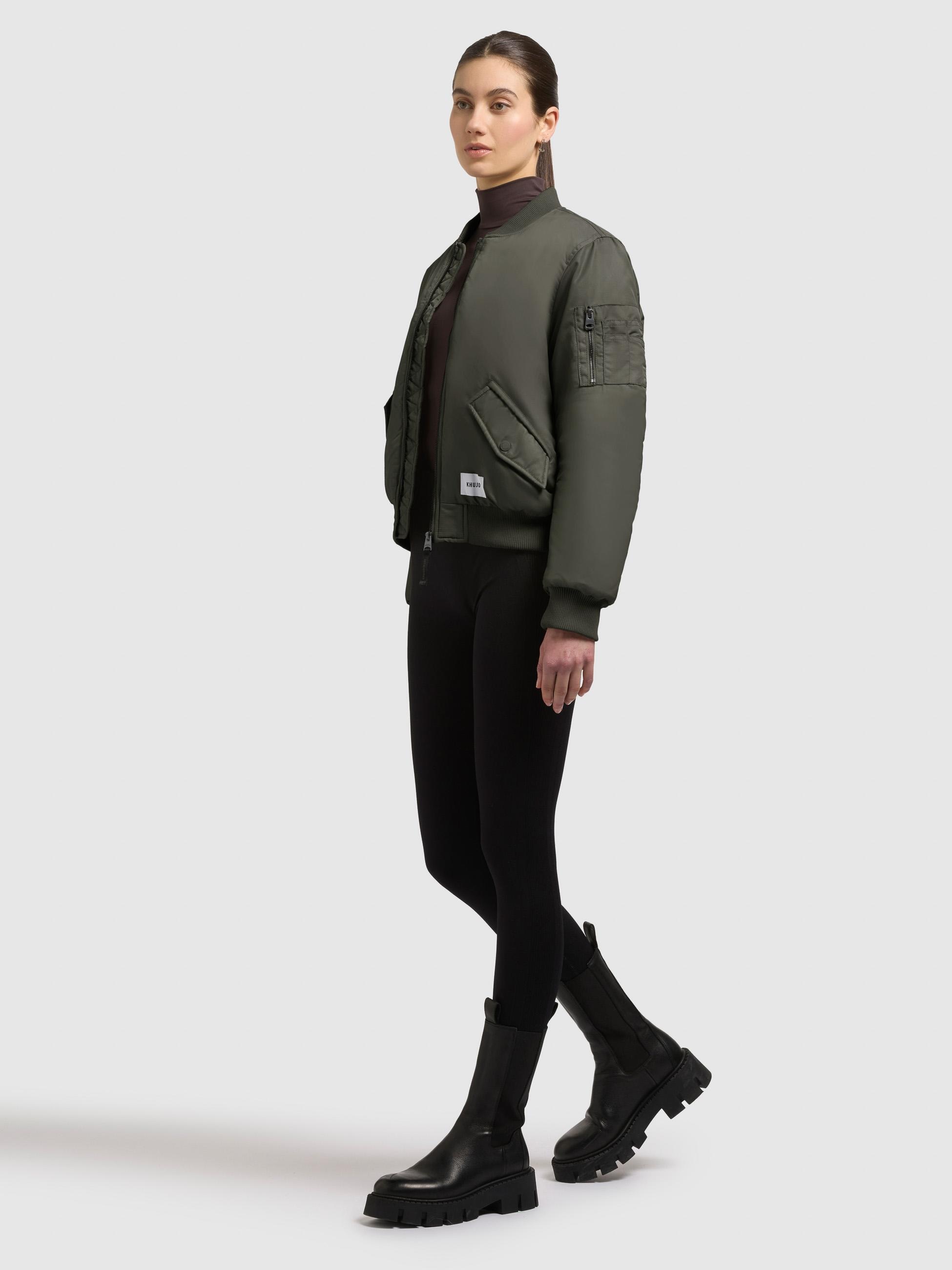 khujo Bomberjacke »Bomberjacke Kasia« ohne Kapuze Modische kurze Damen Winterjacke