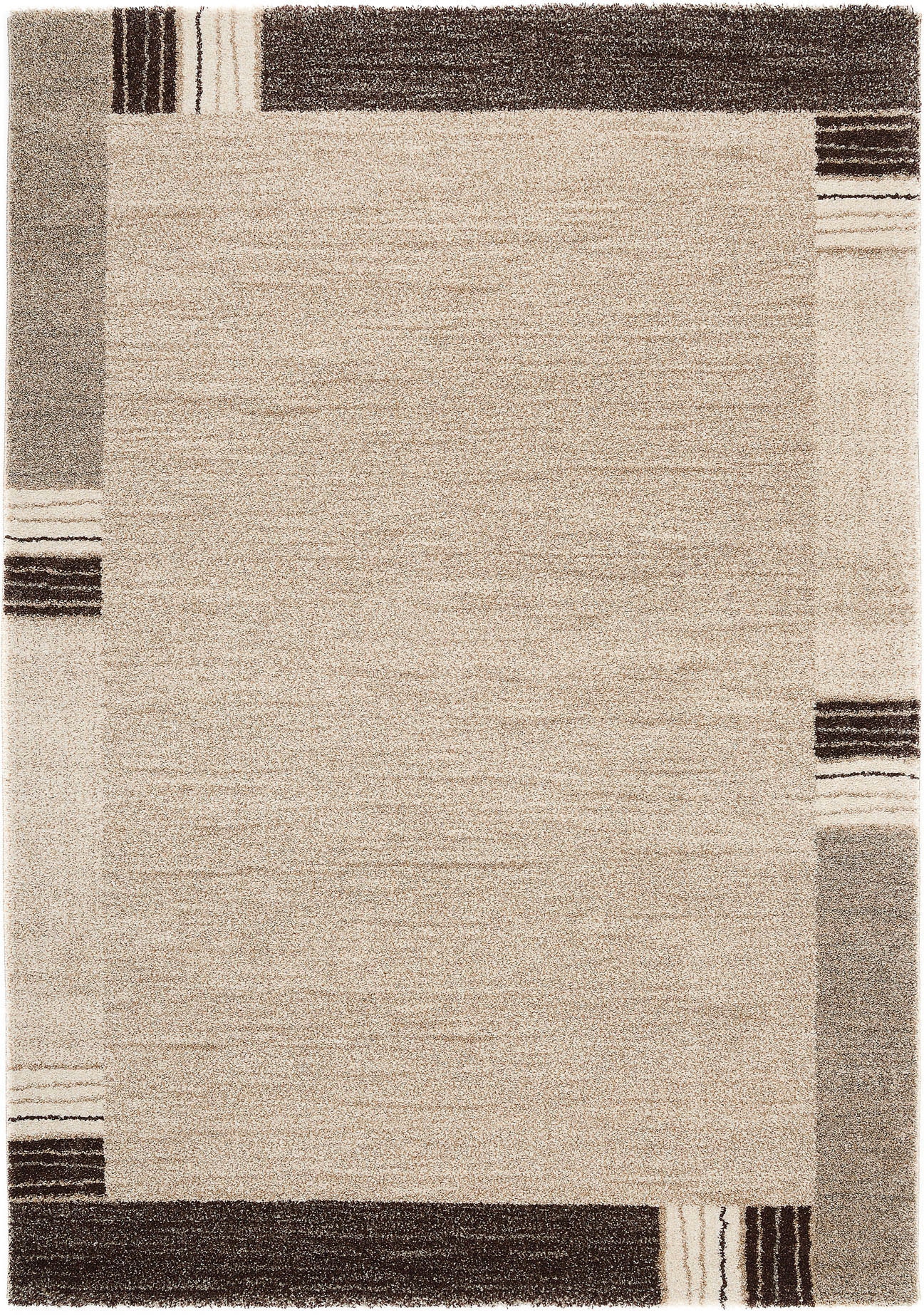 OCI DIE TEPPICHMARKE Teppich »CASTLE FLORA , auch als Läufer und in rund« rechteckig 20 mm Höhe dichter Frisé Kurzflor, farbiger Bordüre, Wohnzimmer, Schlafzimmer