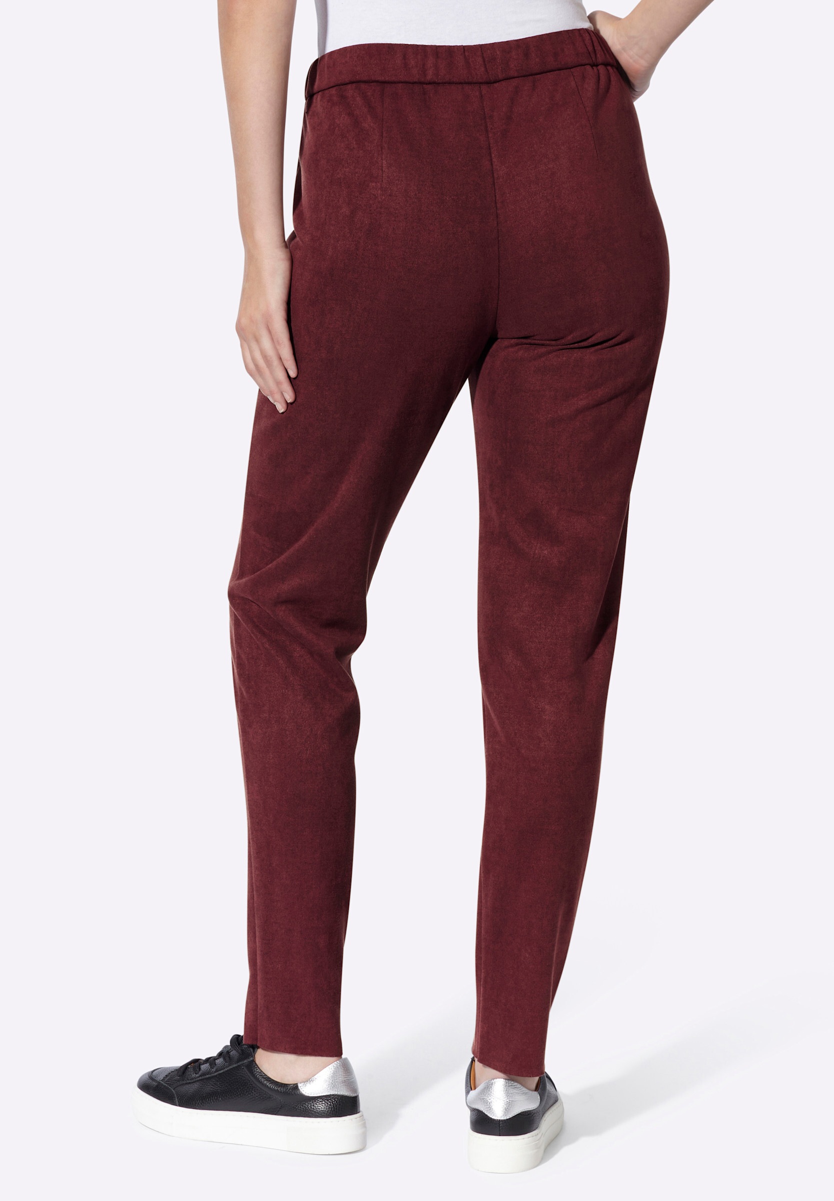 heine Schlupfhose »Velourslederimitat-Hose Lederimitathose mit Rundum-Dehnbund«