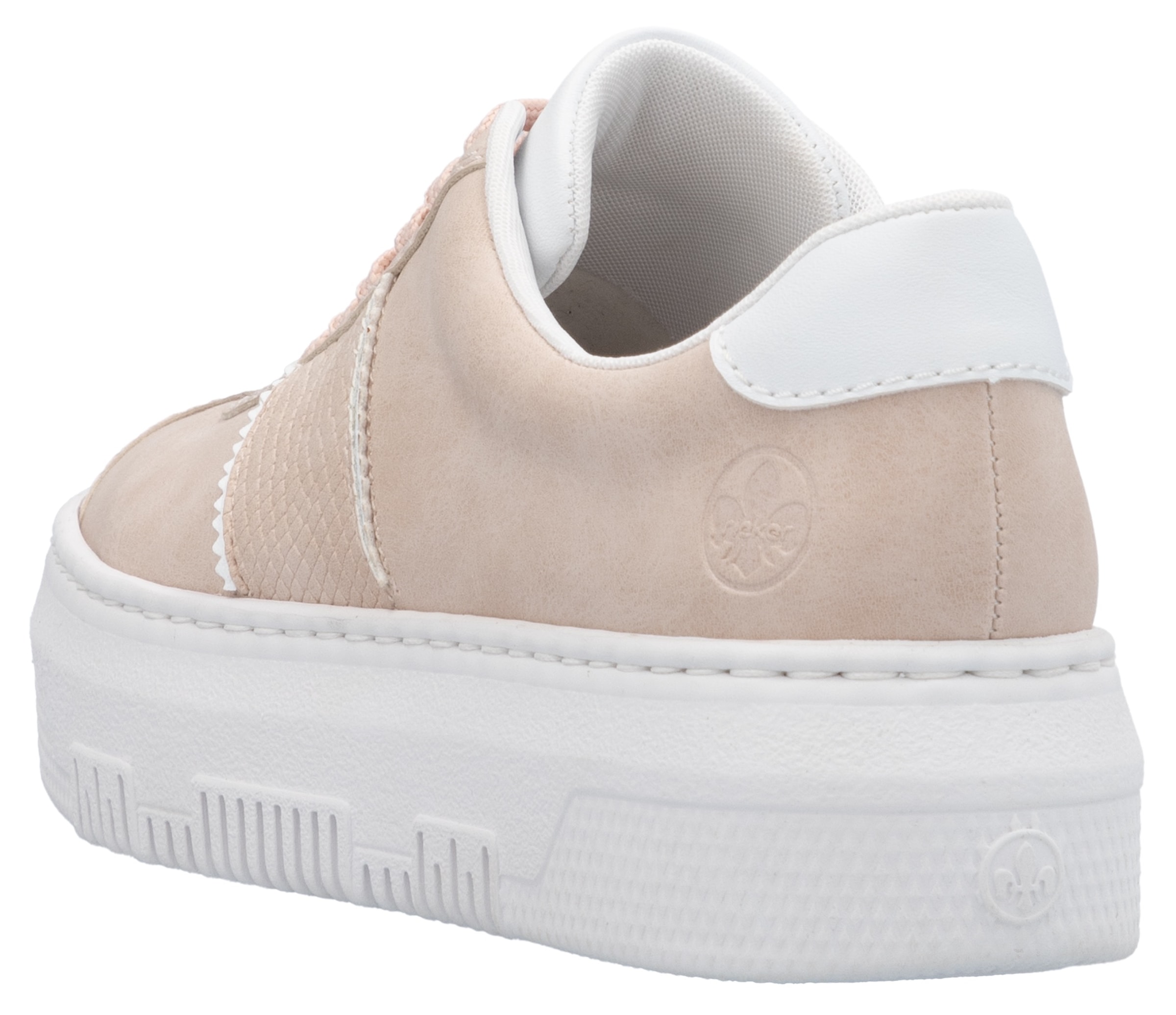 Rieker Plateausneaker, Schnürschuh, Halbschuh, Freizeitschuh mit gepolstertem Schaftrand