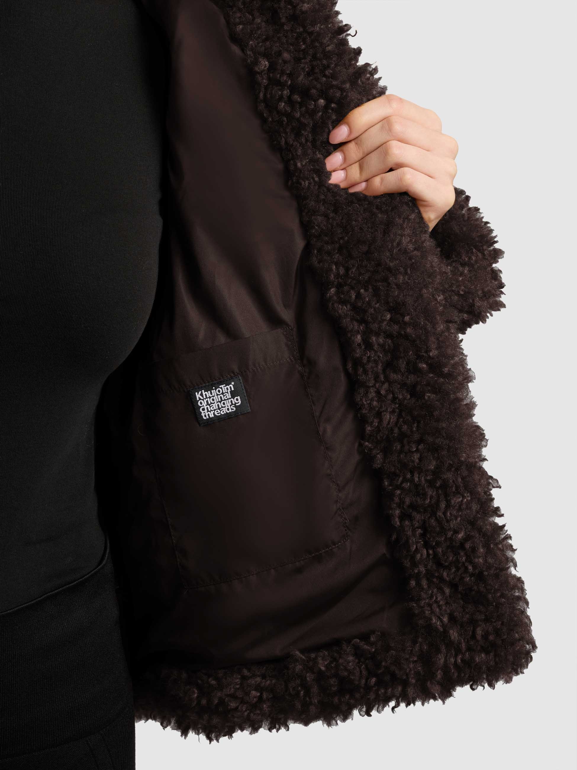 khujo Fellimitatjacke »CHAYA« 4-Knopf-Leiste