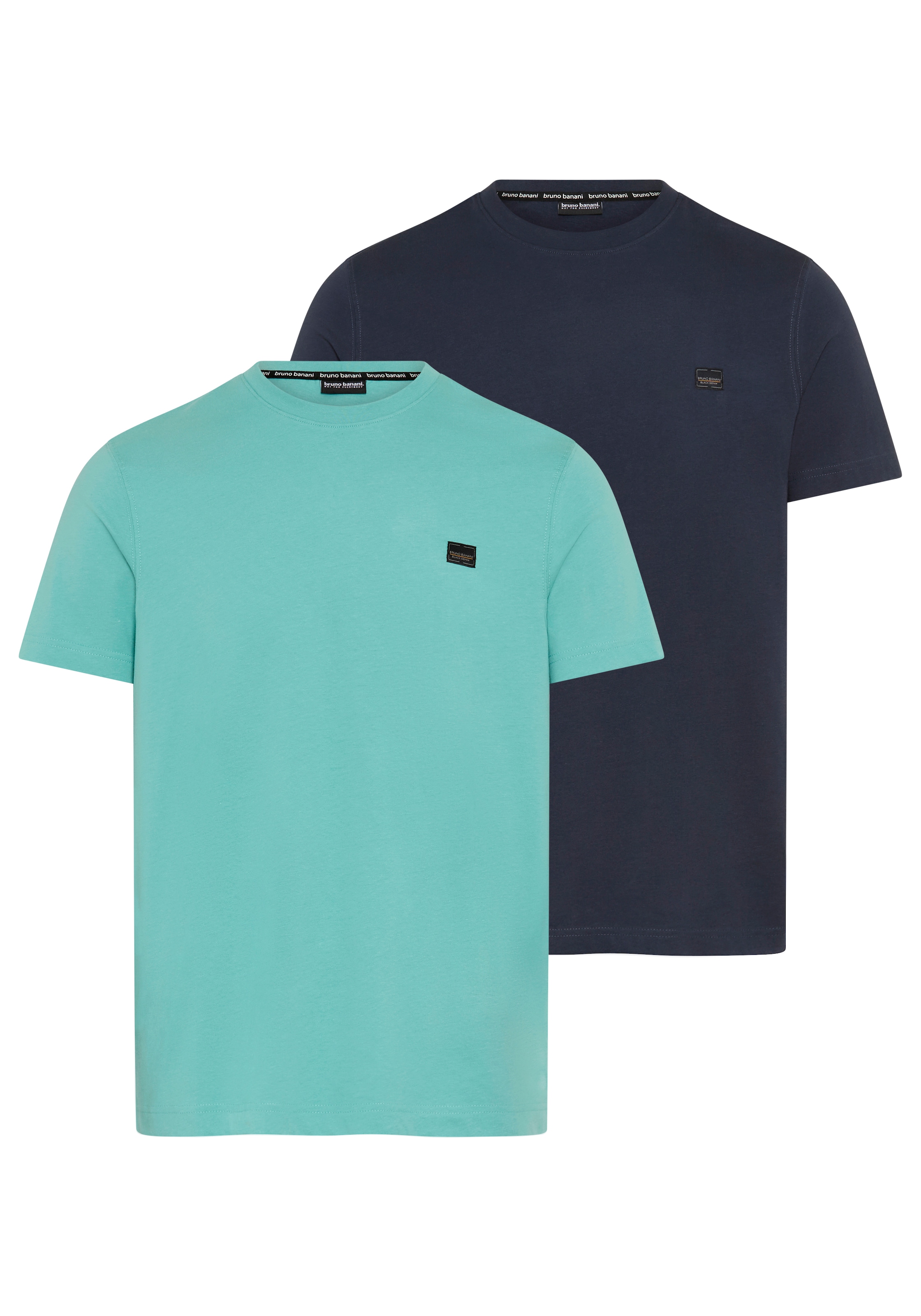 Bruno Banani T-Shirt »Doppelpack« Set, 2 Komfortable modern Basic-Shirts im praktischen 2er-Pack