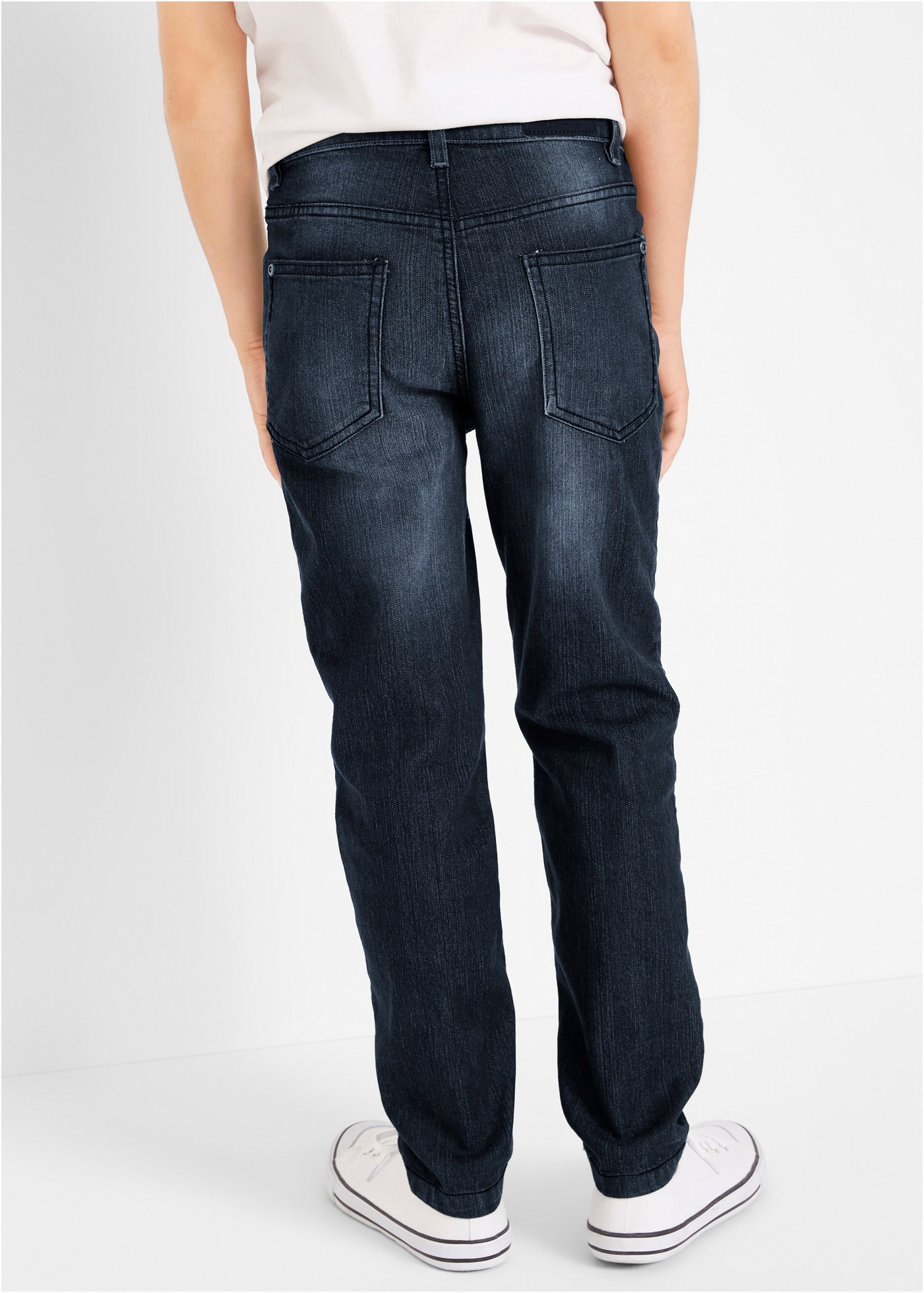 bonprix Slim-fit-Jeans mit Stretch-Material, mit verstellbarem Bund, leichte Waschung