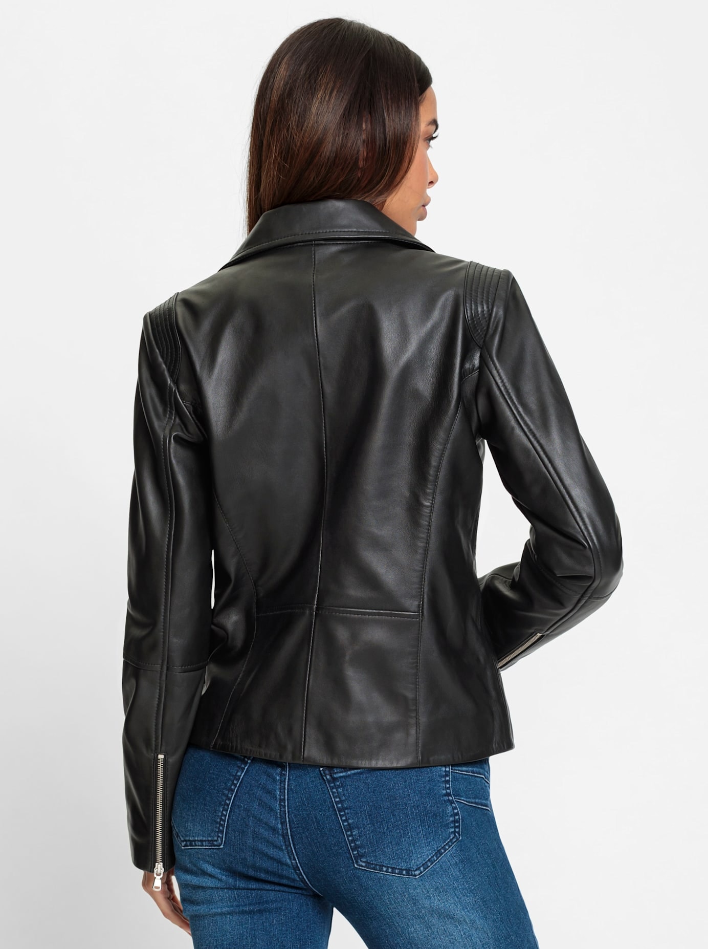heine Lederjacke, ohne Kapuze