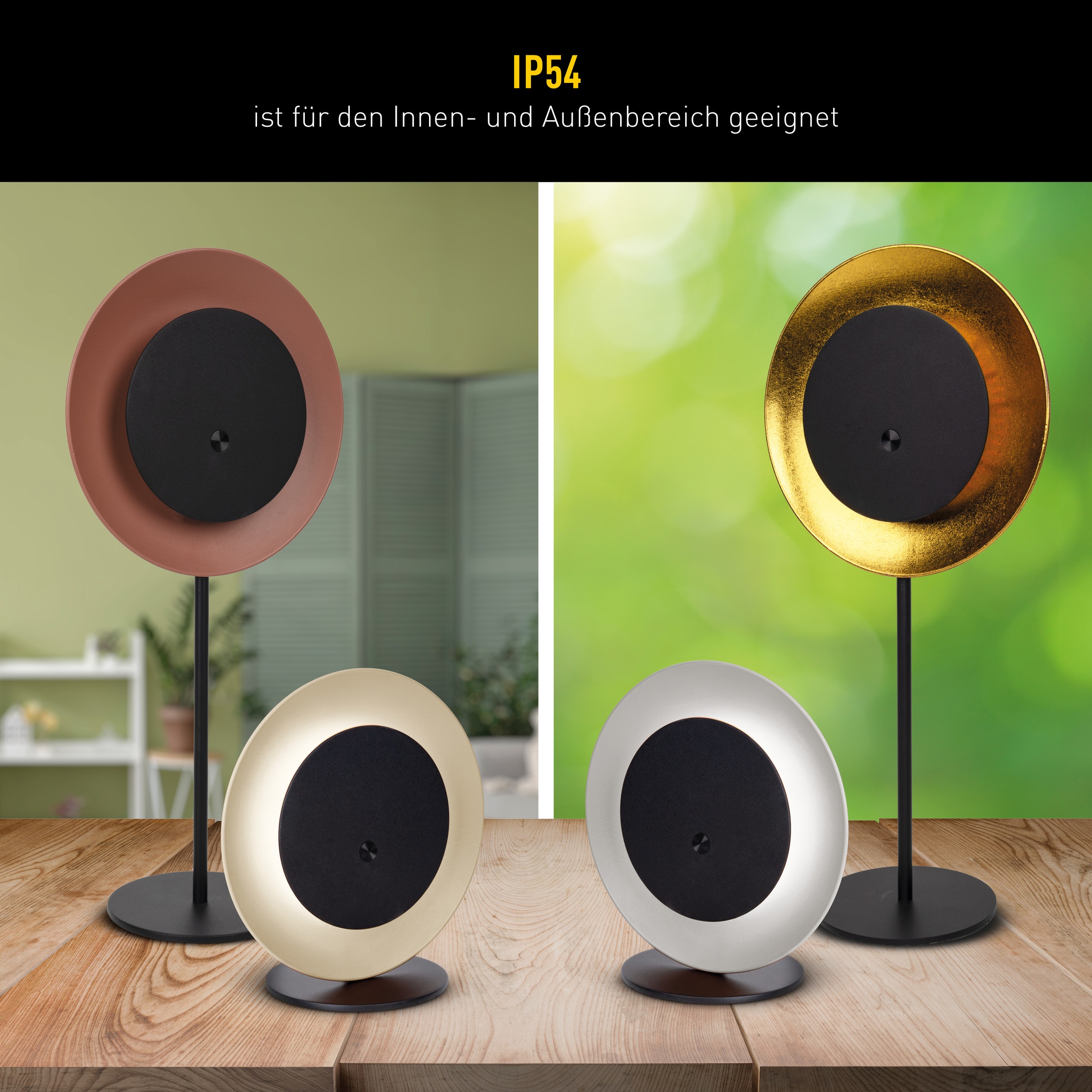 näve LED Solarleuchte »Solan« LED-Modul 1 Stk. Warmweiß 4in1 Akku-Solar-Tisch-Hängeleuchte, Touchschalter, USB, dimmbar