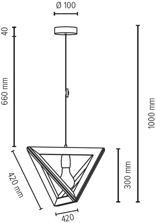 SPOT Light Pendelleuchte »TRIGONON«, 1 flammig-flammig, Hängeleuchte,  Massives Eichenholz, Kabel in Anthrazit, Modernes Design online kaufen |  mit 3 Jahren XXL Garantie