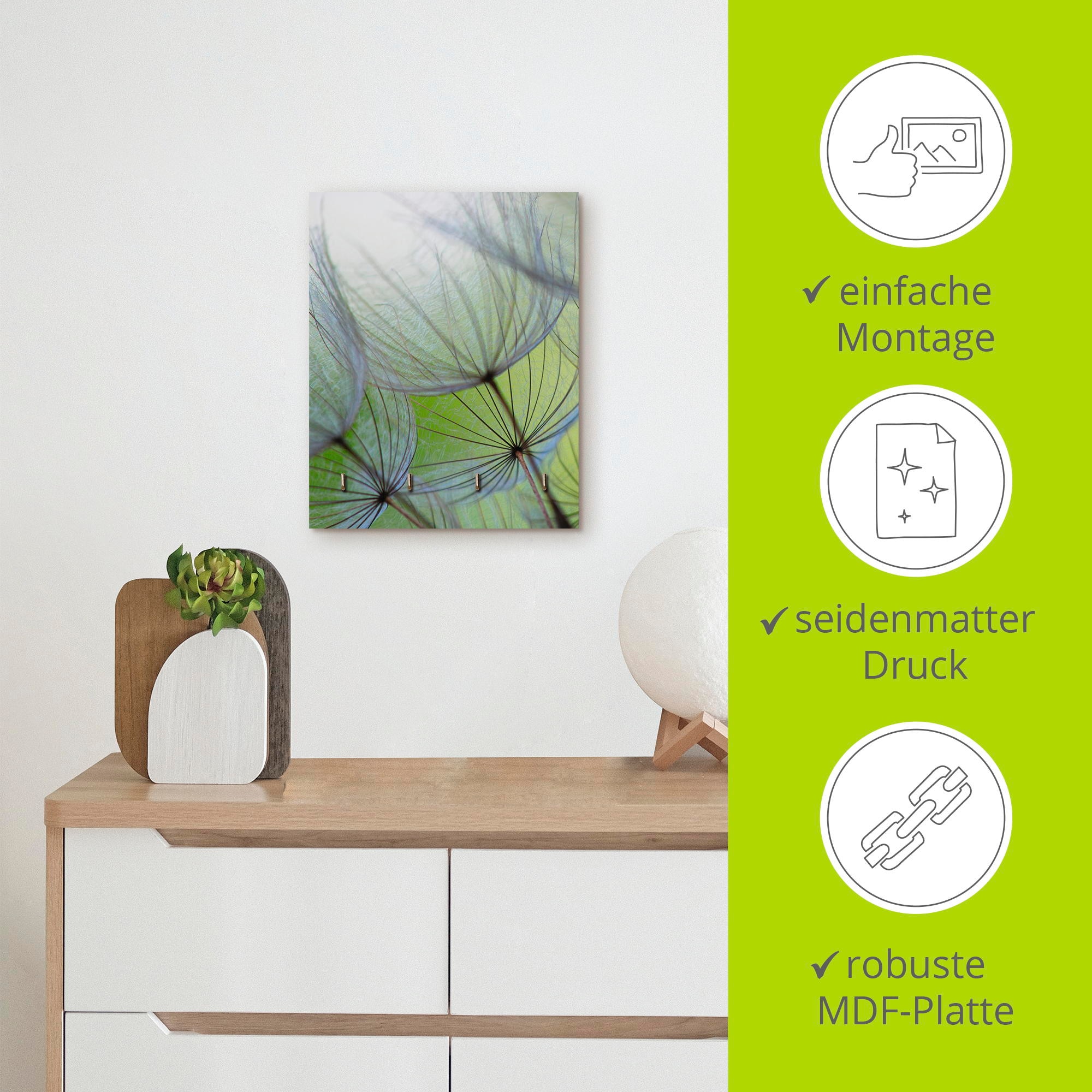 Artland Hakenleiste »Pusteblumen-Samen II«, MDF