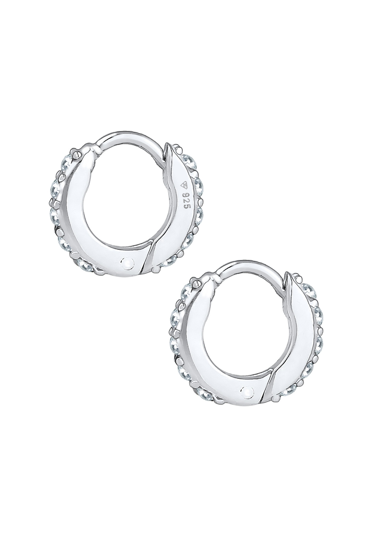 Elli Paar Creolen »Ohrringe Creolen Kristalle 925 Silber«