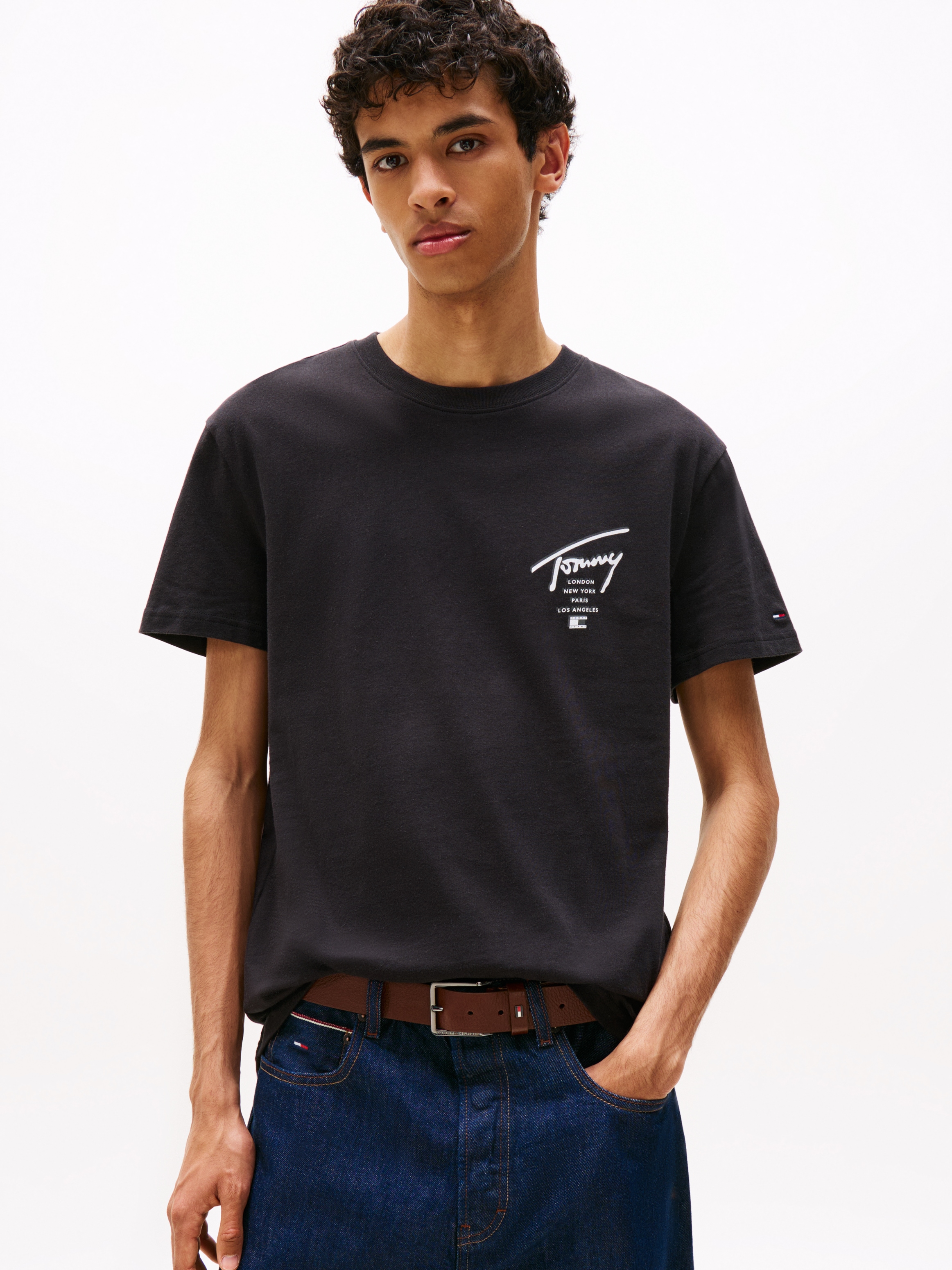 Tommy Jeans T-Shirt »TJM SIGN CITY TEE EXT«, Rundhals, regular fit, großer Rückenprint